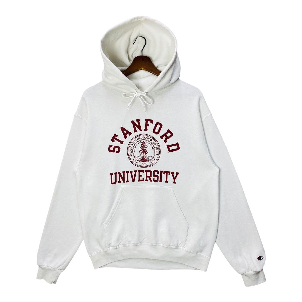 Vintage Champion Stanford University Hoodie Spellout Size M