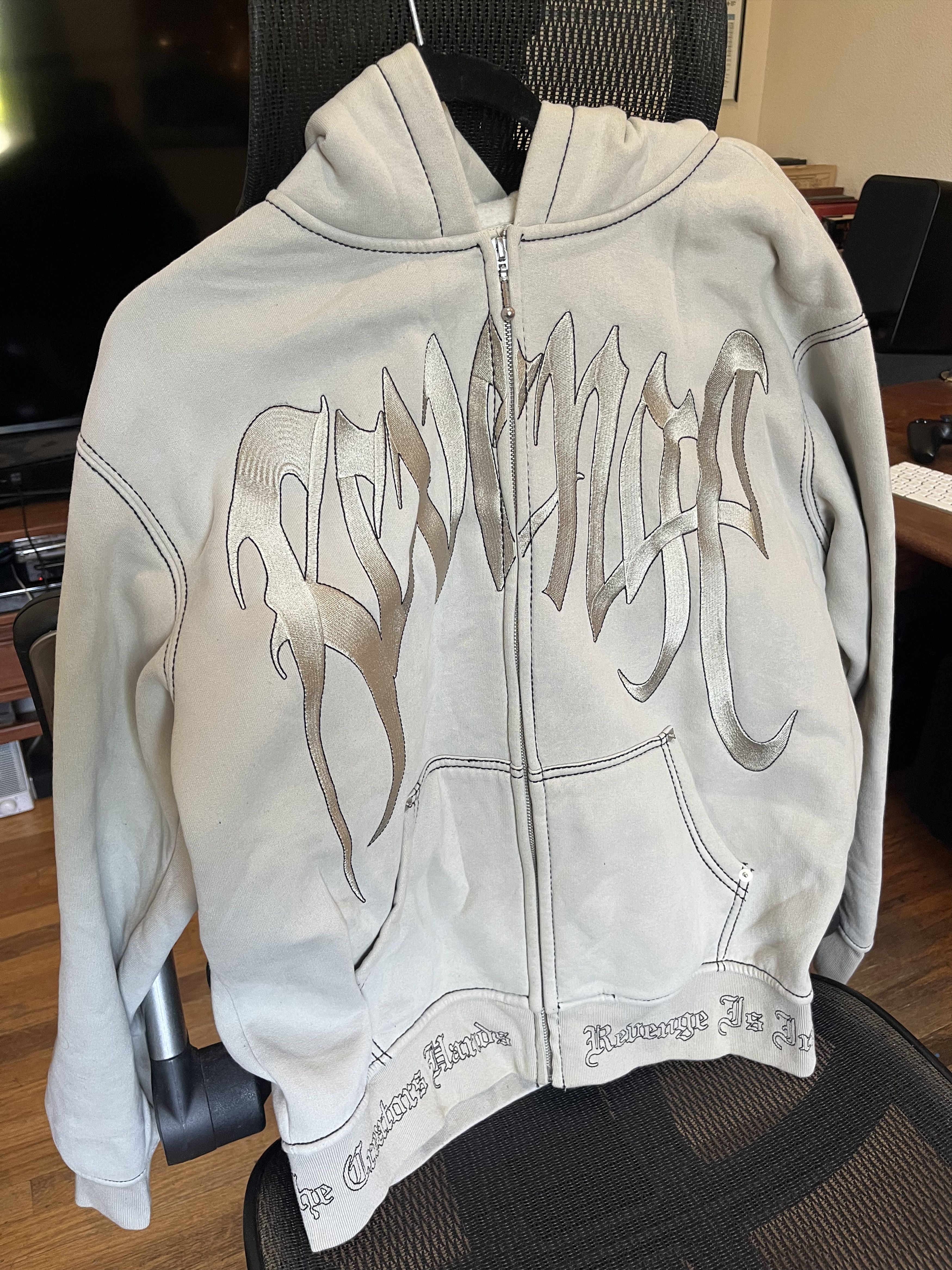 Revenge Revenge Embroidered Full Zip Hoodie Size US M / EU 48-50 / 2 - 1 Thumbnail