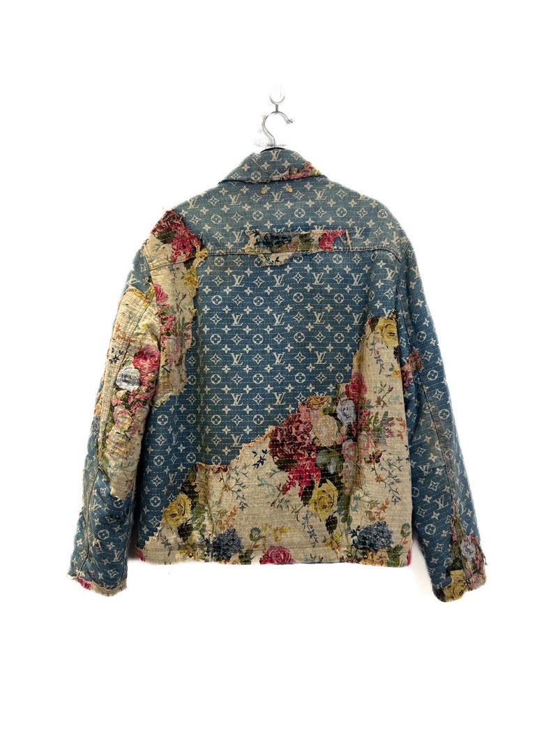 Louis Vuitton Louis Vuitton Worn out floral denim cotton jacket Size US M / EU 48-50 / 2 - 2 Thumbnail