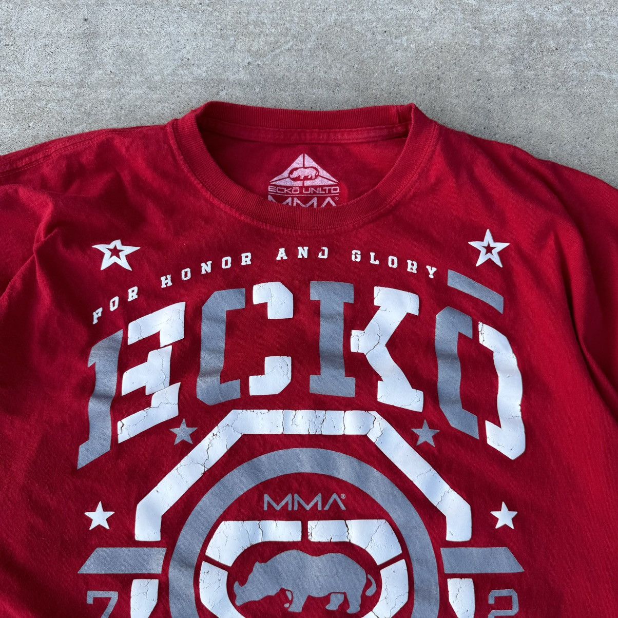 Ecko Unltd. × Harley Davidson × JNCO Vintage Y2K Red MMA Ecko Untld. AOP Skater Graphic Tee XXL Size US XXL / EU 58 / 5 - 2 Thumbnail