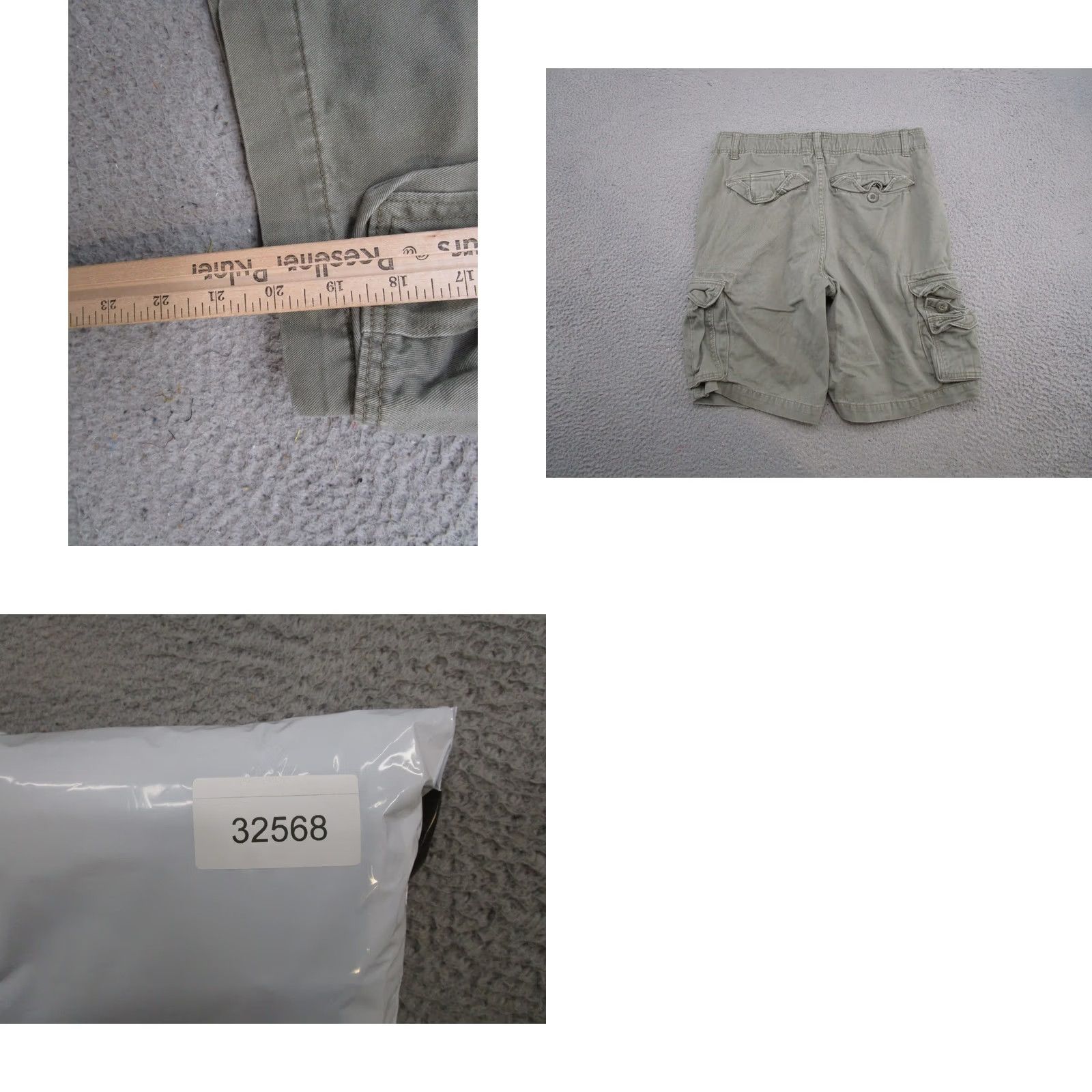 Faded Glory Faded Glory Cargo Shorts Mens Size 32 Green Cotton Pockets Cargo Short Regular Rise Mid 10-12in Front Flat Front Y2K Baggy Skater Size US 32 / EU 48 - 8 Thumbnail