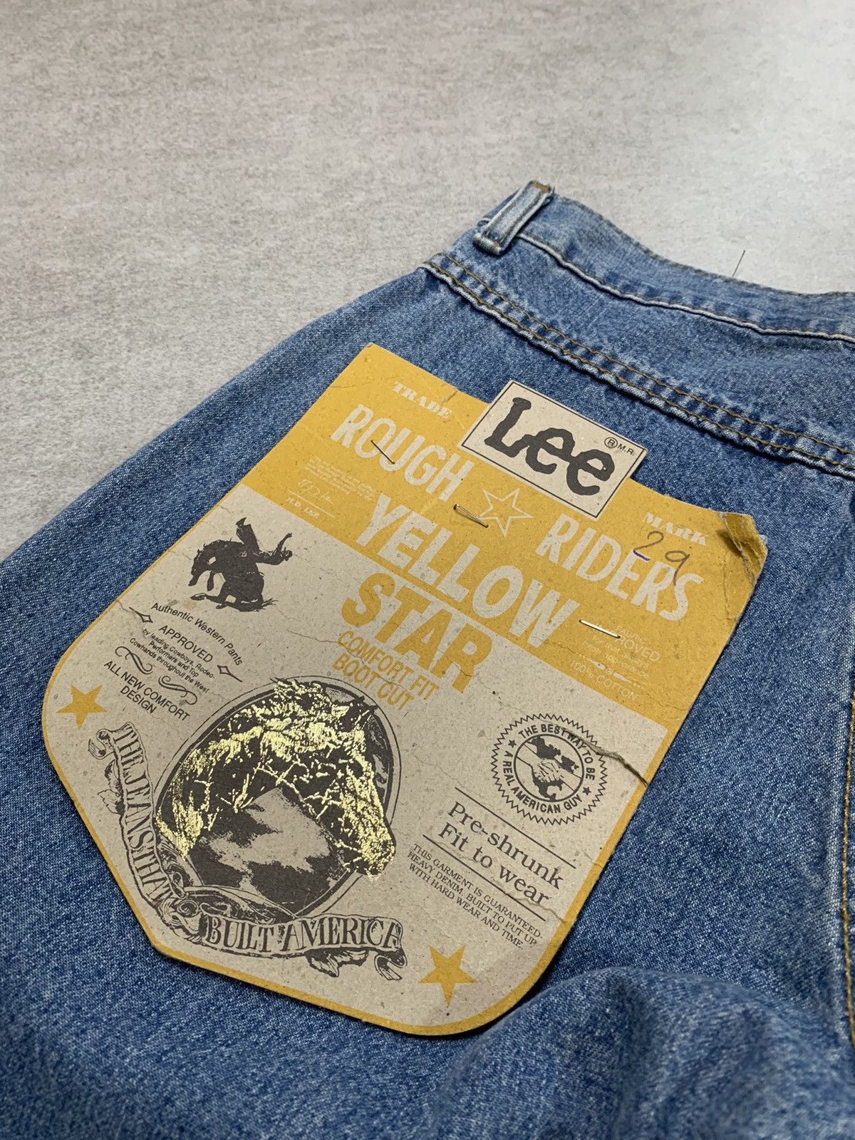 Lee 90s Vintage Dead stock Lee Denim Bootcut jean Trousers Size 29" - 3 Thumbnail