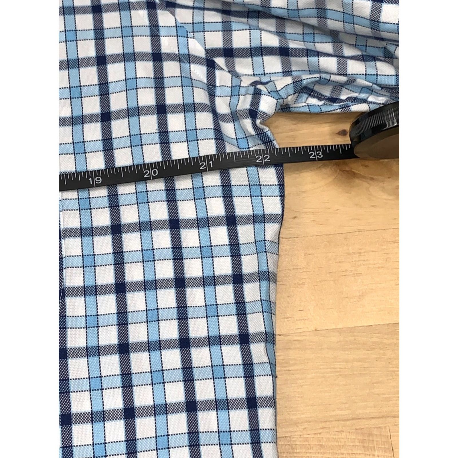 Peter Millar Peter Millar Mens Button-Up Plaid Shirt M Blue Long Sleeve Size US M / EU 48-50 / 2 - 6 Thumbnail
