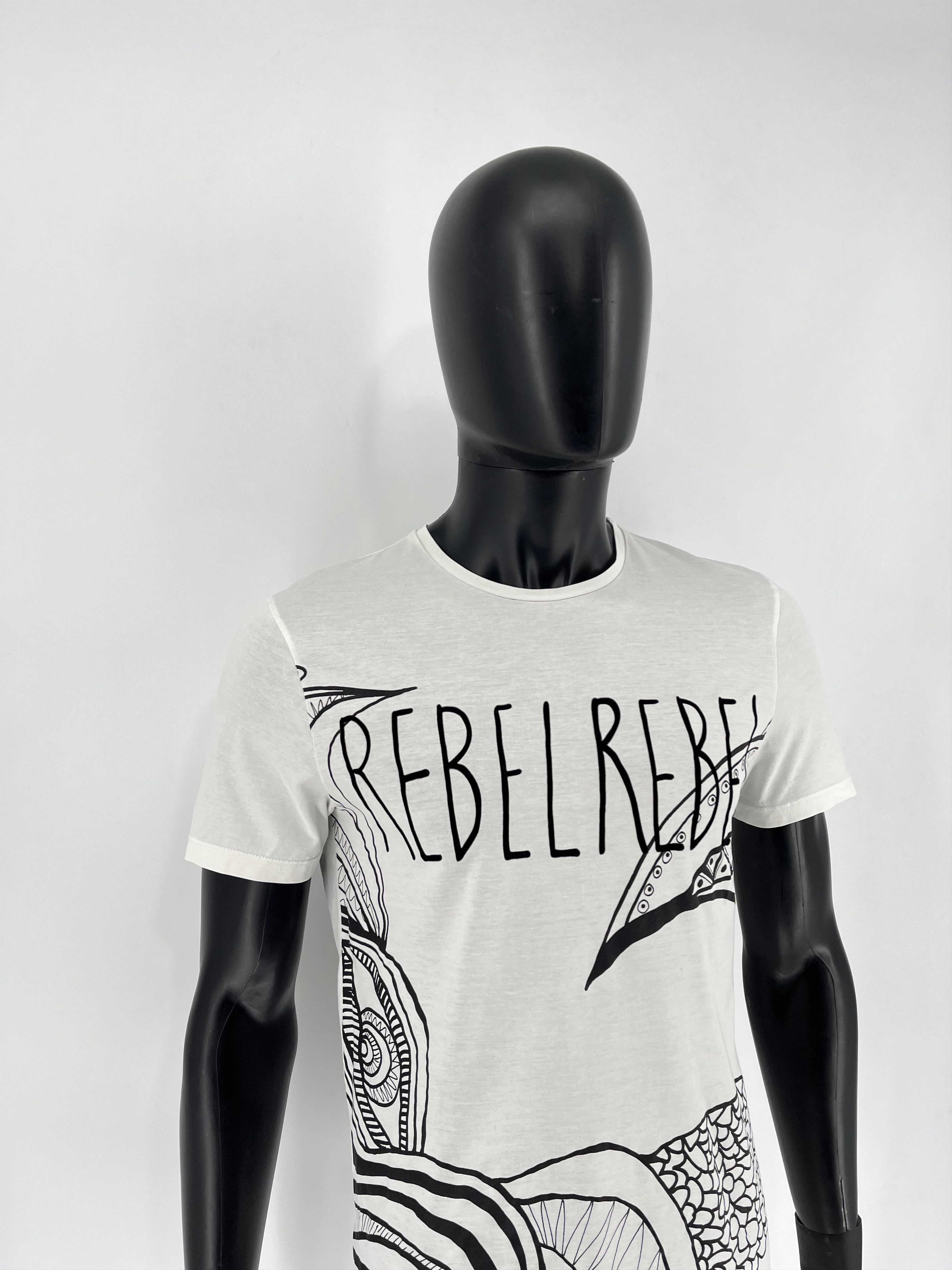 Antony Morato Antony Morato "REBELREBEL" Avant Garde Designer Y2k Tee Size US L / EU 52-54 / 3 - 3 Thumbnail