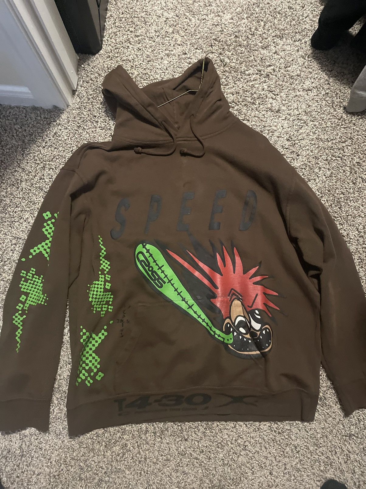 image of Cactus Clothing x Travis Scott Cactus Jack Speed Hoodie in Brown, Men's (Size XL)