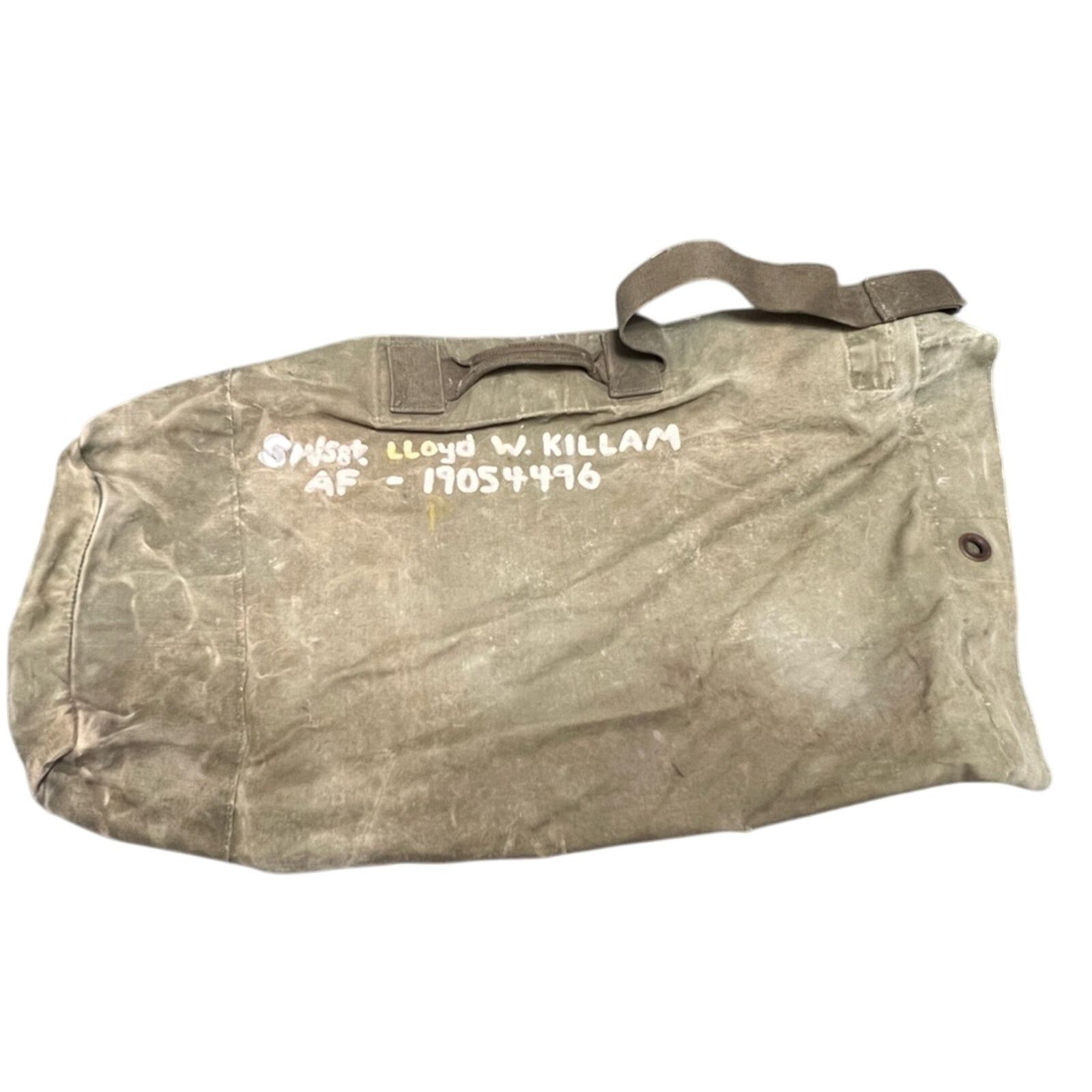 Other Vintage 1940s Air Force Duffle Bag Canvas Senior Sergeant Size ONE SIZE - 2 Thumbnail