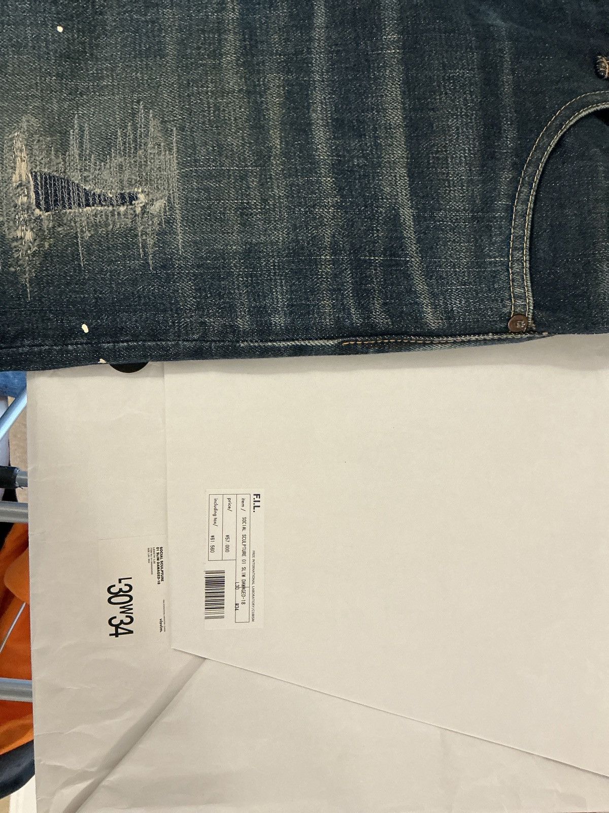 Visvim Social Sculpture 01 Slim Damaged 18 Size US 34 / EU 50 - 5 Thumbnail