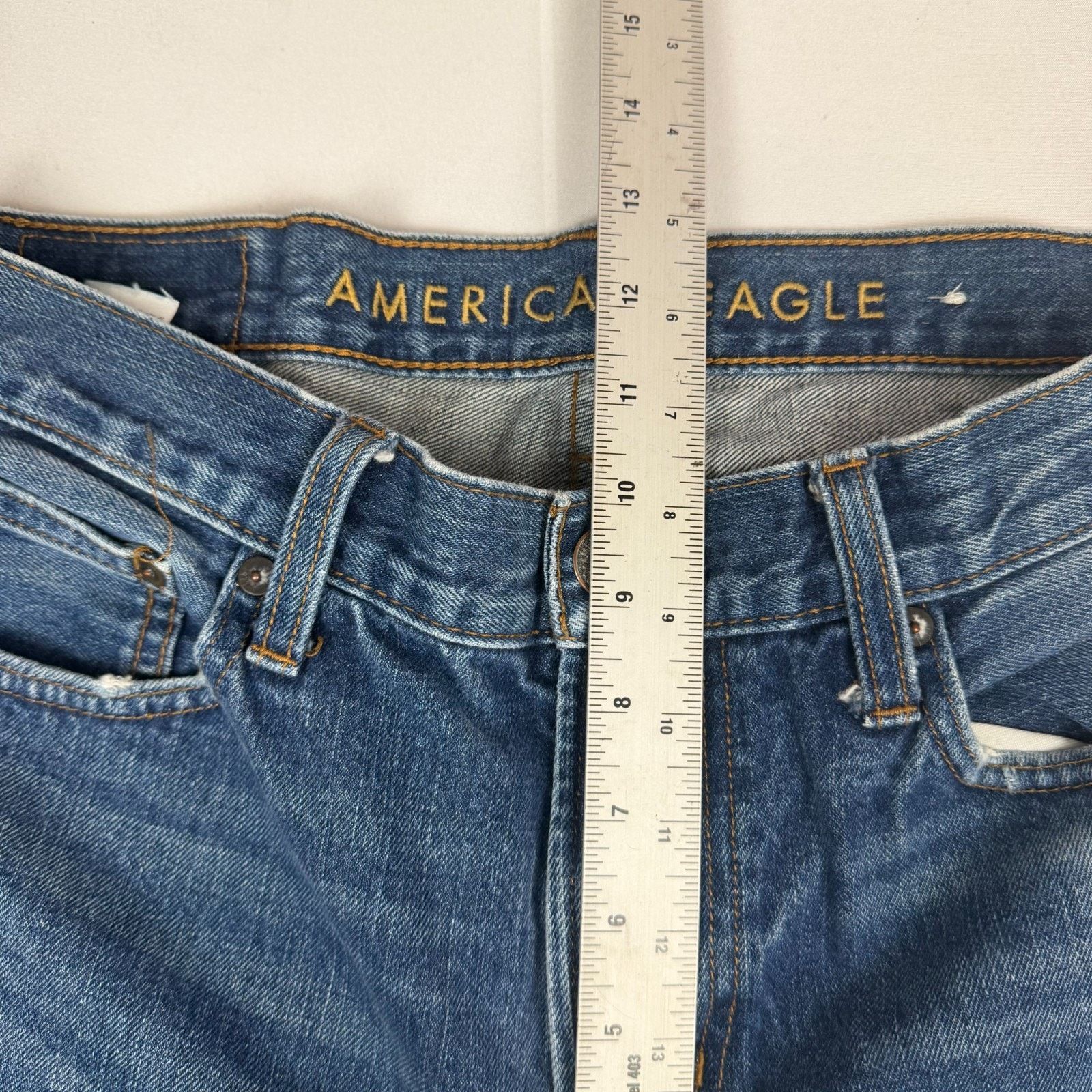 American Eagle Outfitters American Eagle Mens 32x36 Slim Jeans 360 Next Level Flex Med Size US 32 / EU 48 - 3 Thumbnail