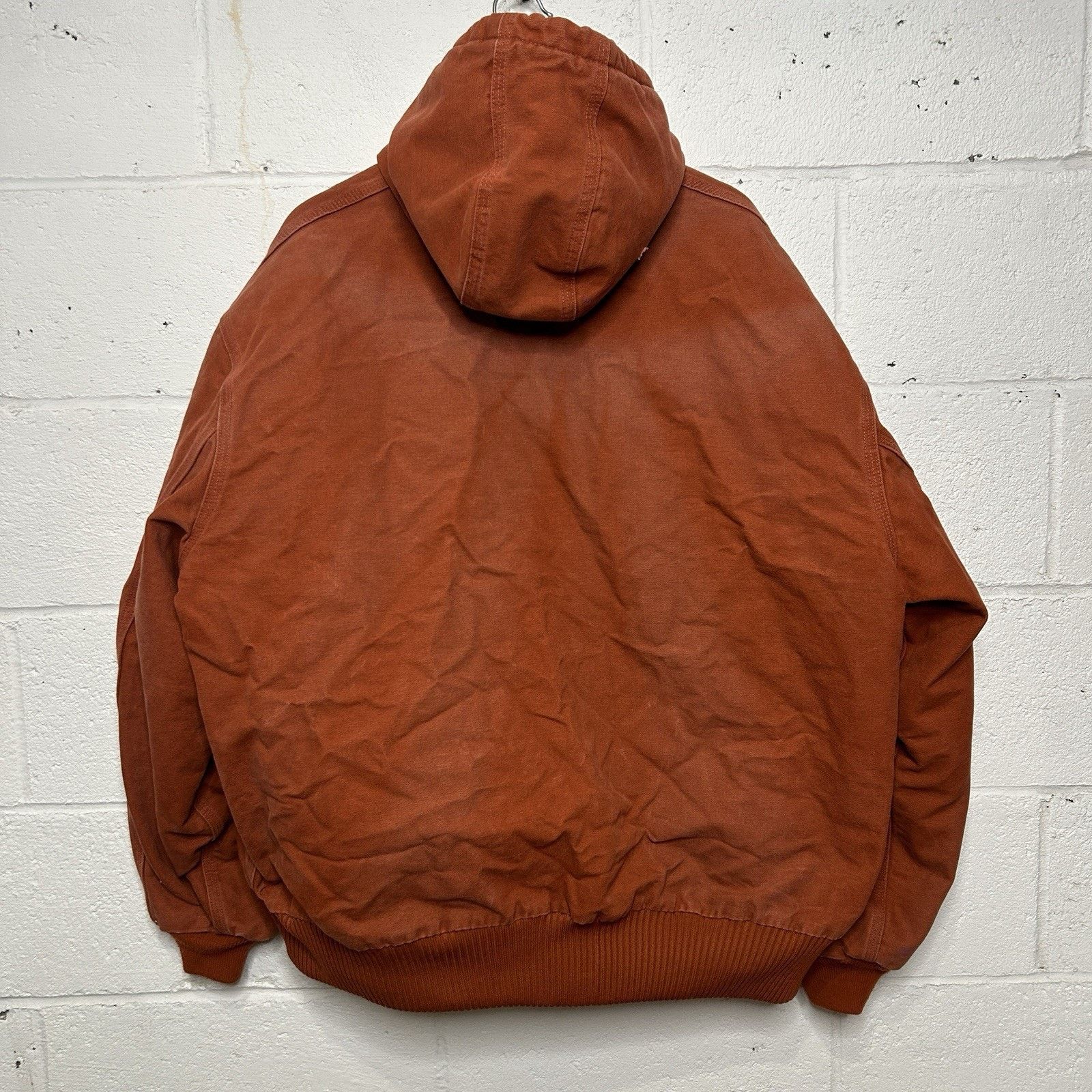 Y2K Carhartt Hooded Active Jacket “Red Orange” J130 RDO