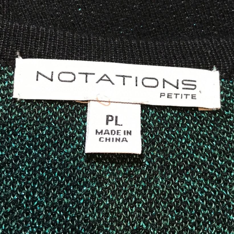 Other Notations Petite Scoop Neck Long Sleeve Sweater PL Size L / US 10 / IT 46 - 3 Thumbnail