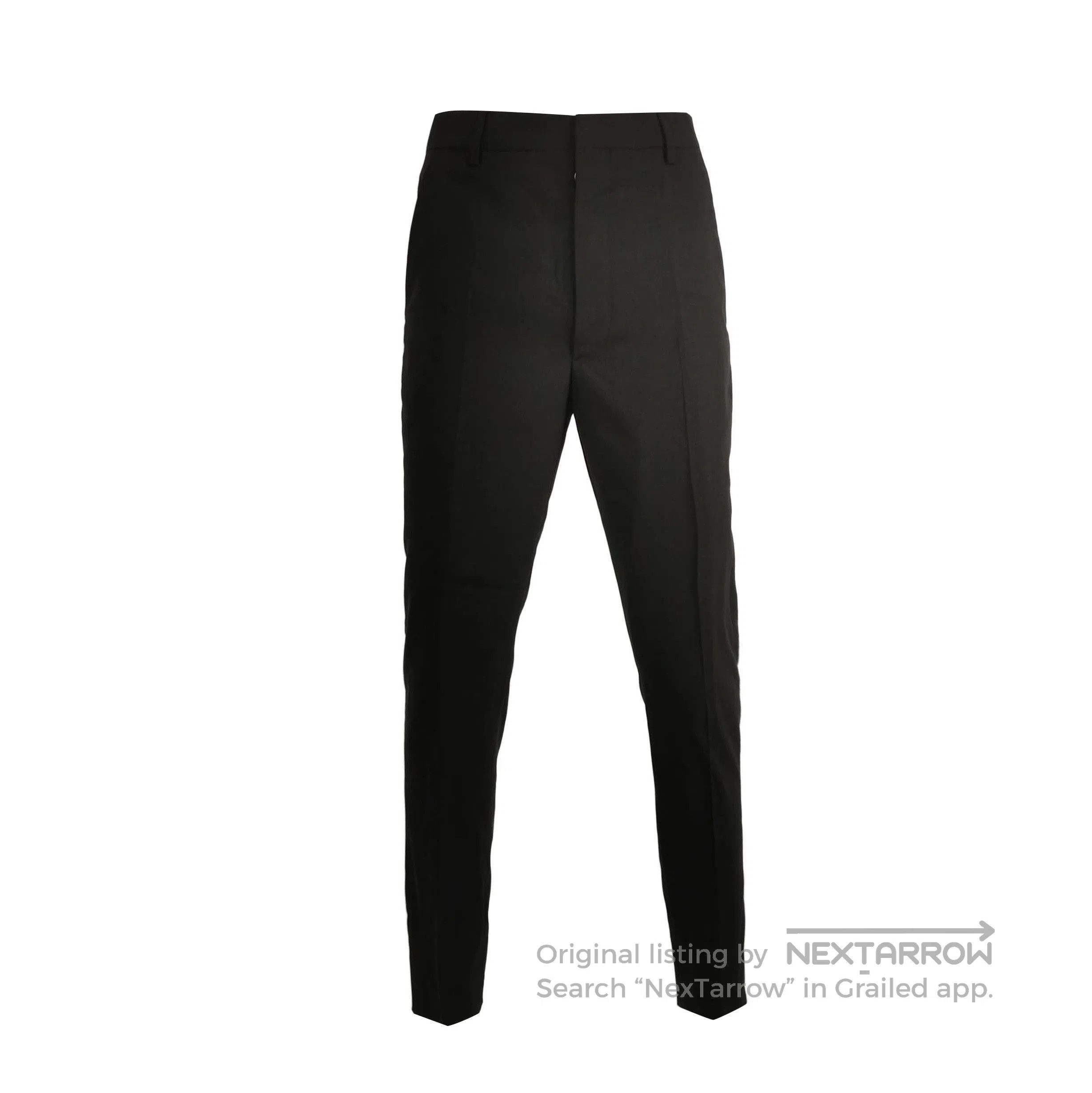 Prada Prada Black Wool Straight Leg Trousers Size 44 0089. Size 41" - 1 Thumbnail