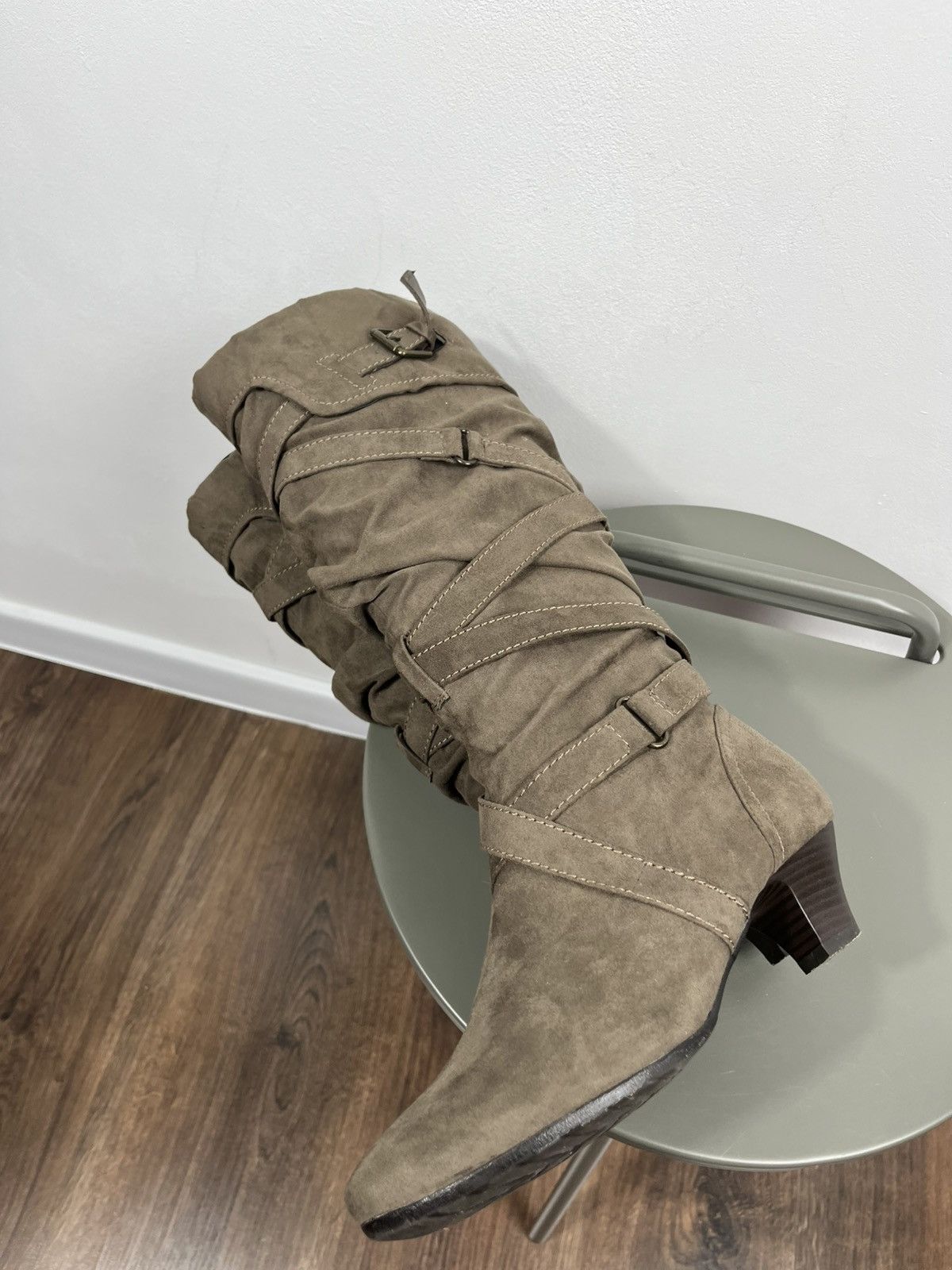 Other Women Knee High Buckle Boots Faux Suede Warm Lined EU 38 Size US 7 / IT 37 - 13 Thumbnail