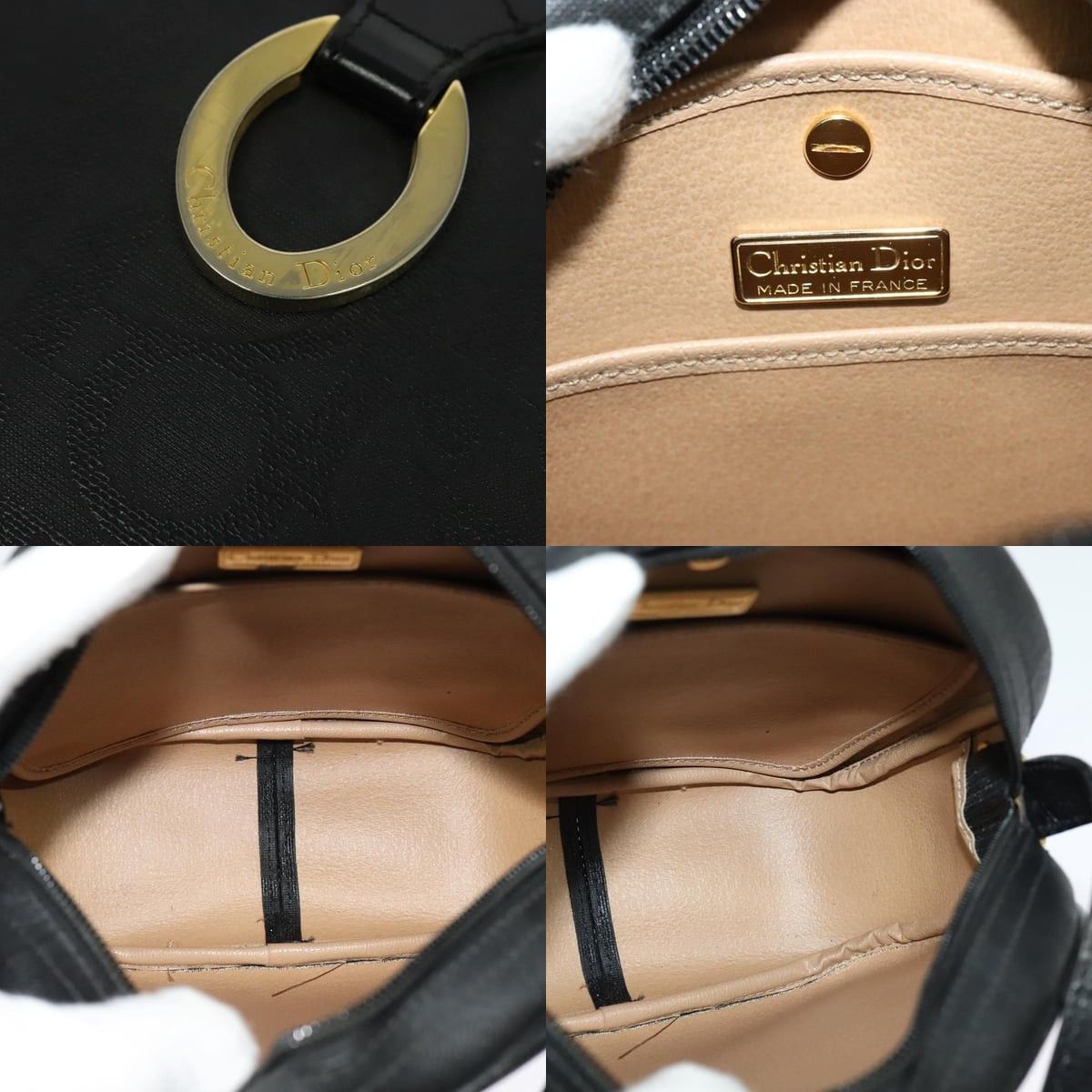 Dior DIOR Trotter Canvas Shoulder Bag Pvc Black Gold Size ONE SIZE - 11 Thumbnail