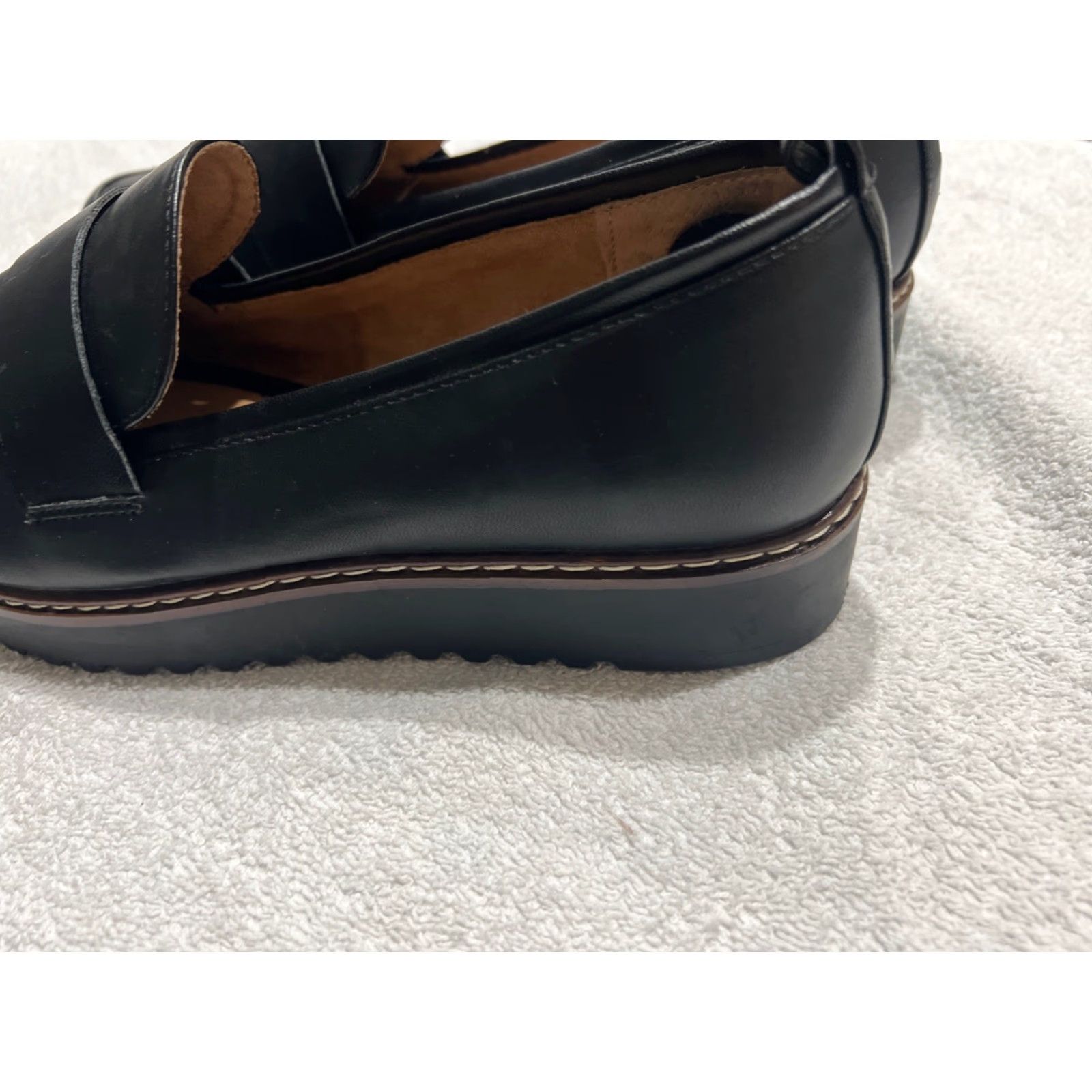 Vintage KELLY & KATIE Loafers Ally 10M Black Platform Chunky Penny Preppy Size US 10 / IT 40 - 3 Thumbnail