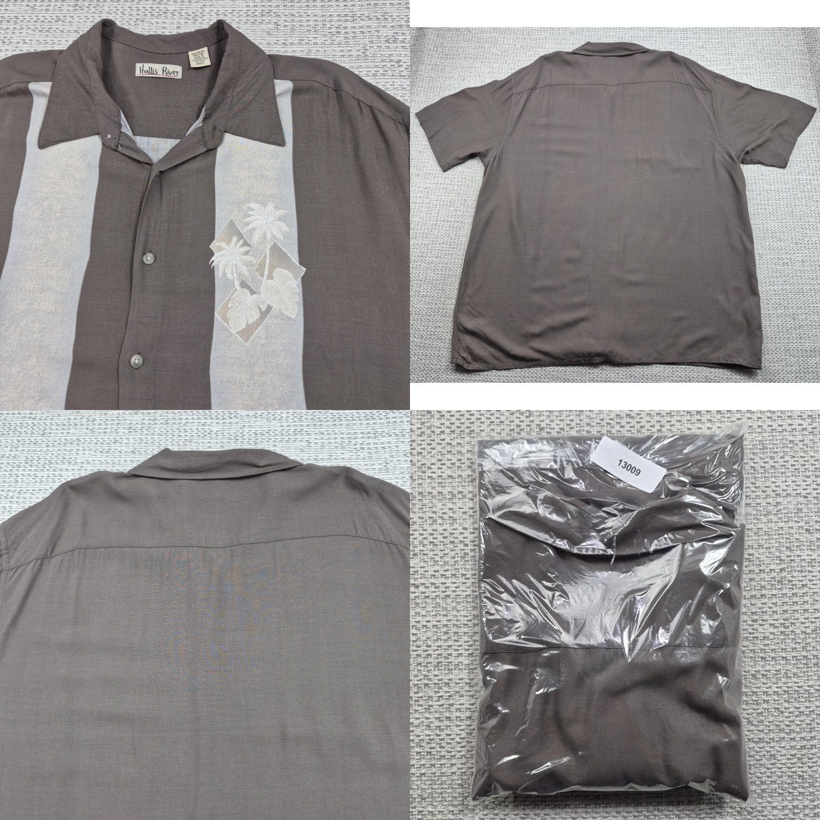 Vintage Hollis River Button Up Shirt Mens 2XLT Brown Striped Hawaiian Aloha Casual Shirt Size US XXL / EU 58 / 5 - 8 Thumbnail