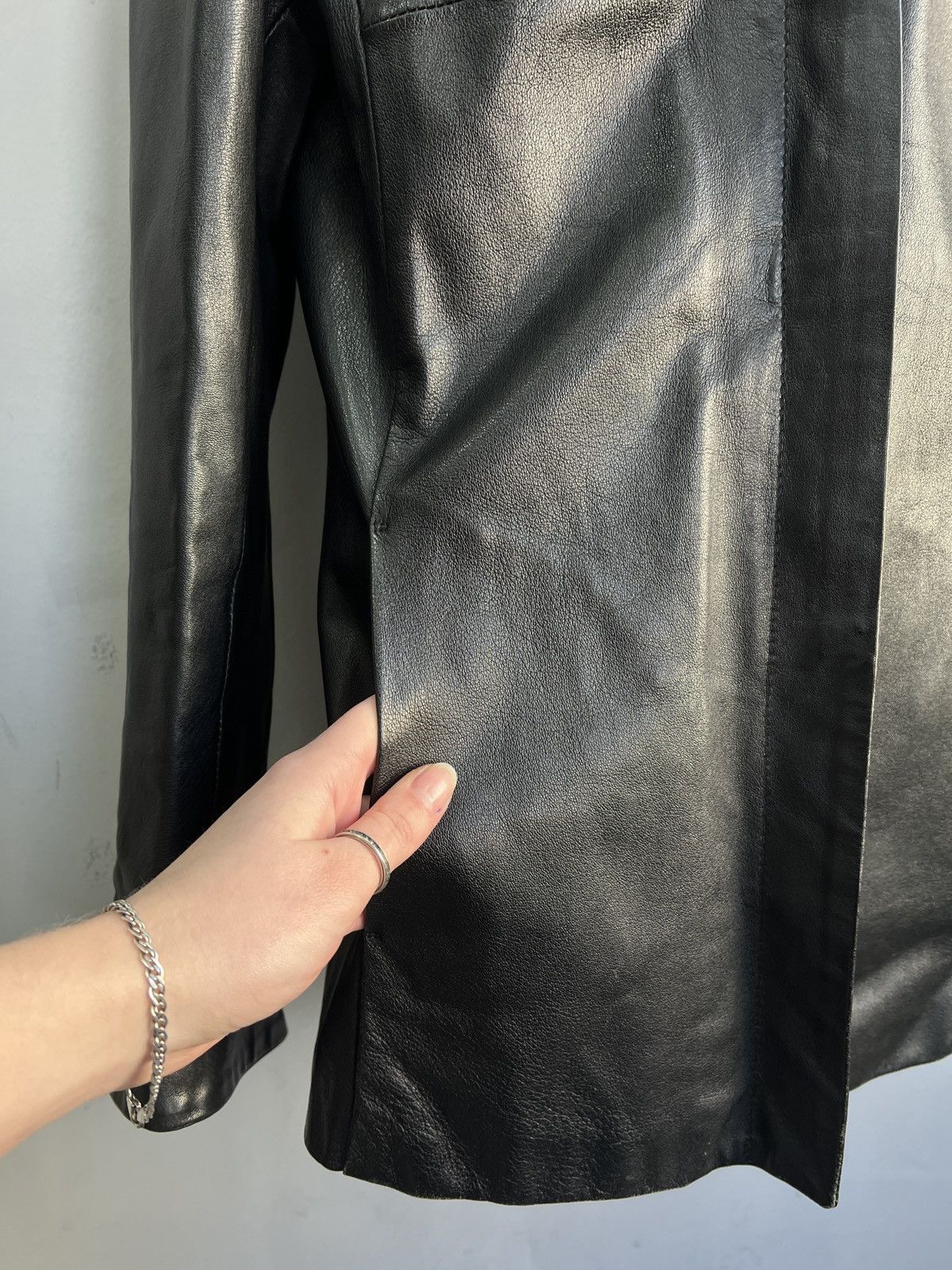 14th Addiction Black avant garde rick owens style leather buttons jacket Size US M / EU 48-50 / 2 - 7 Thumbnail