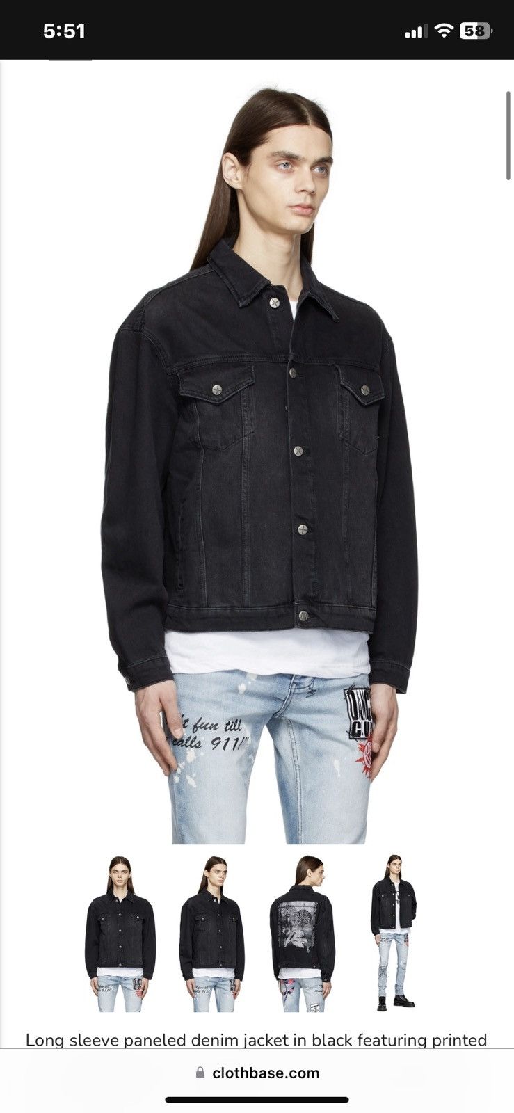 Ksubi Ksubi Black Oh G Rose Royalty Ether Denim Jacket Size US L / EU 52-54 / 3 - 1 Thumbnail