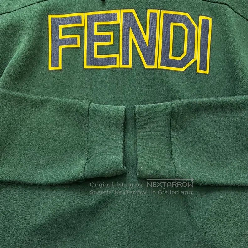 Fendi Fendi Letter Logo Printed Long Sleeve Drawstring Hoodie Gr Size US S / EU 44-46 / 1 - 5 Thumbnail