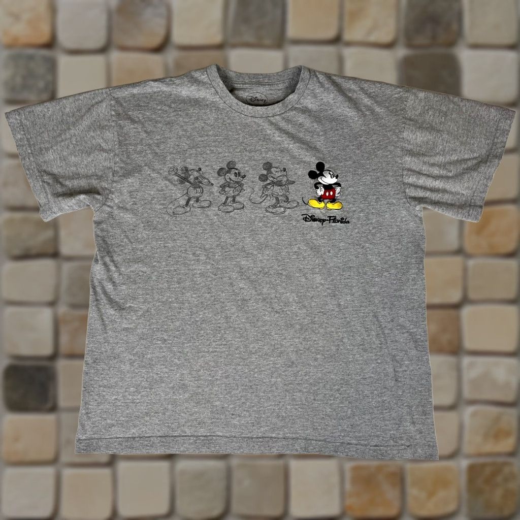 Disney Disney Mickey Mouse Florida Unisex Adult T-Shirt Embroidered XL Gray Cotton Blend Short Sleeve Crew Neck, A d u lt XL (Pre-owned) Size US XL / EU 56 / 4 - 1 Thumbnail