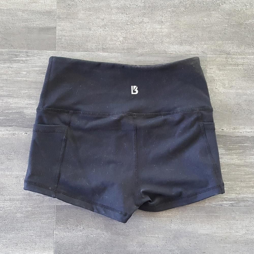 Designer Black Buff Bunny High Waisted Athletic Short Size 28" / US 6 / IT 42 - 2 Thumbnail