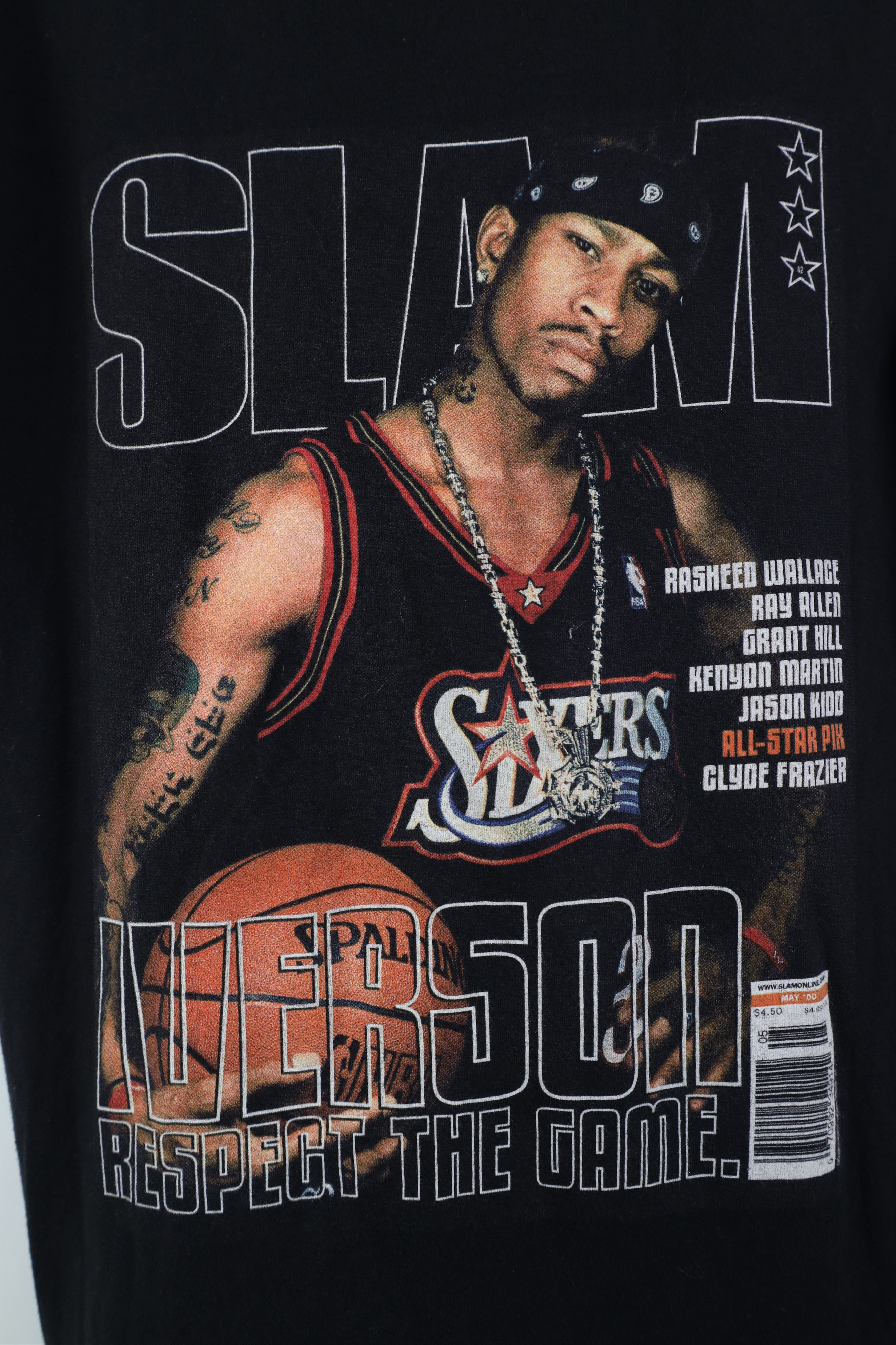Mitchell & Ness Retro Mitchell and Ness Magazine Allen Iverson T-Shirt Black Size US S / EU 44-46 / 1 - 4 Thumbnail