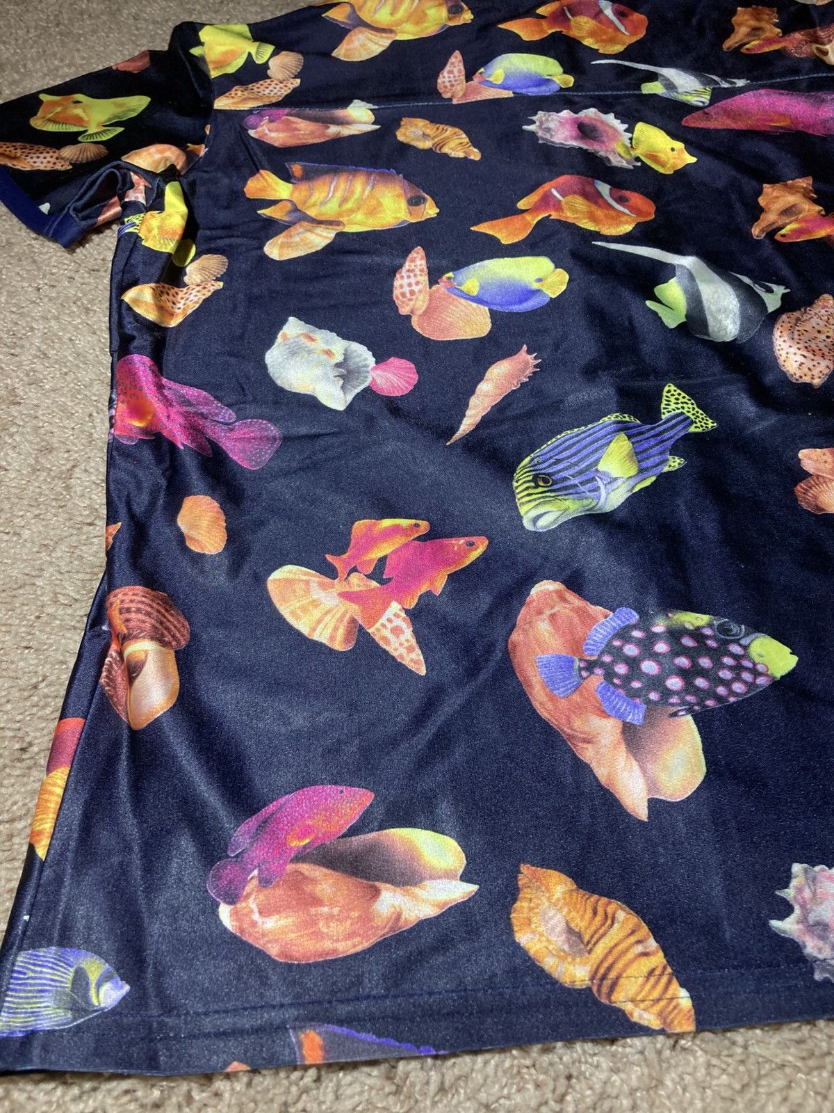 Dexter Wong SS99 Dexter Wong Fish Print Button Up Rave 90s 1999 UK Size US S / EU 44-46 / 1 - 9 Thumbnail