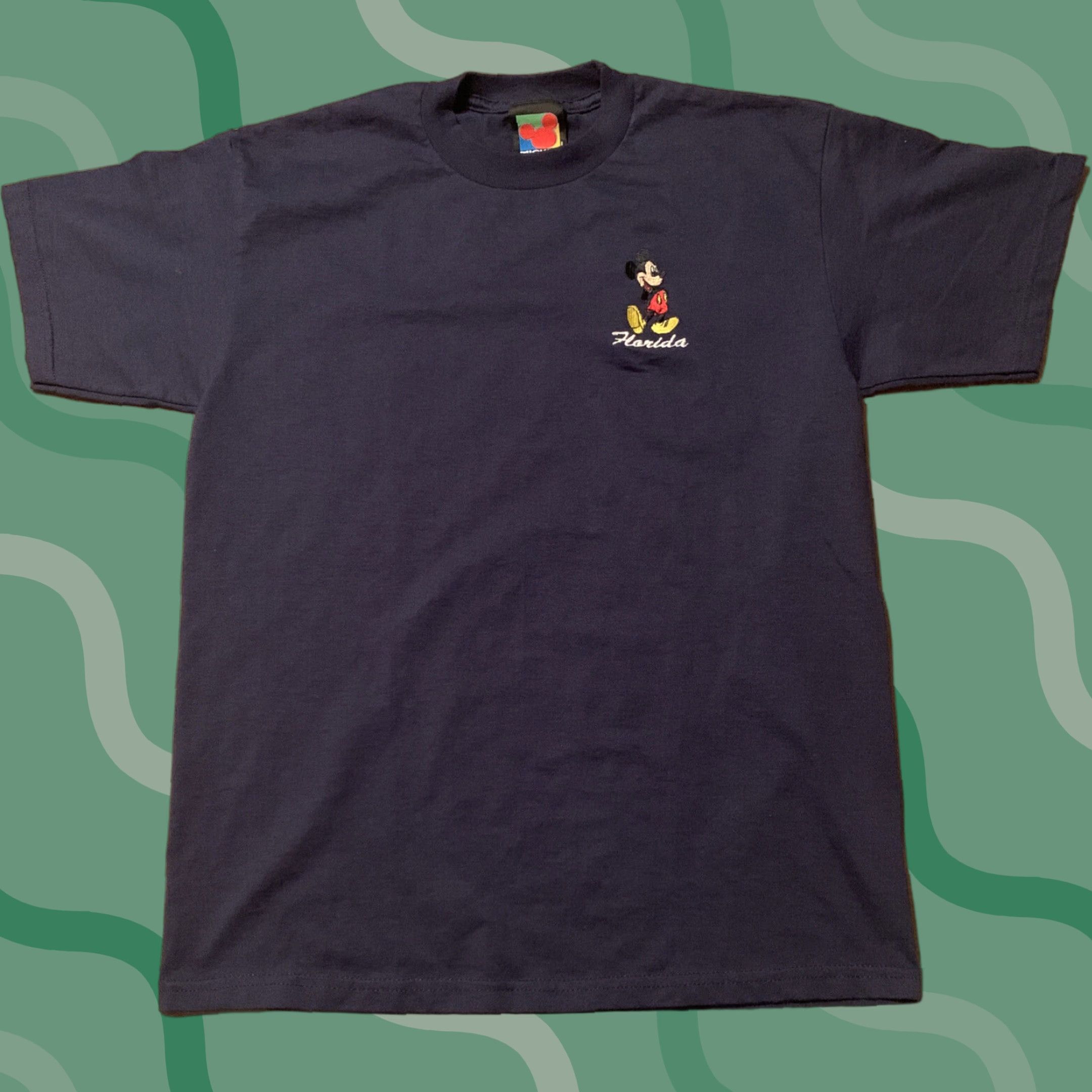 Mickey Unlimited Mickey Unlimited T-Shirt Florida Embroidered Mickey Mouse, Adult Medium, Blue, Regular Size, Men’s Size US M / EU 48-50 / 2 - 1 Thumbnail