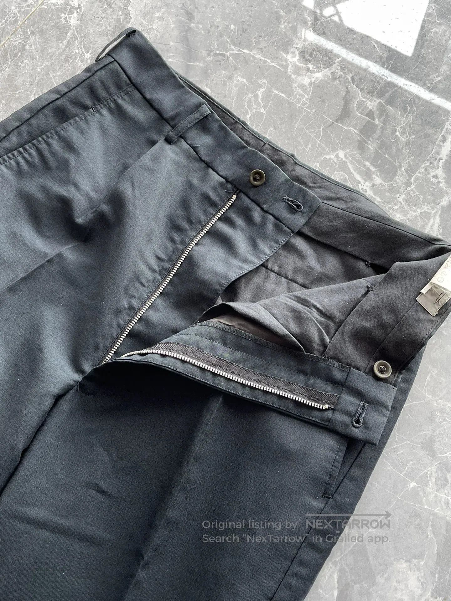 Yohji Yamamoto Yohji Yamamoto 90s Indigo Wool Trousers. Size US 35 - 6 Thumbnail