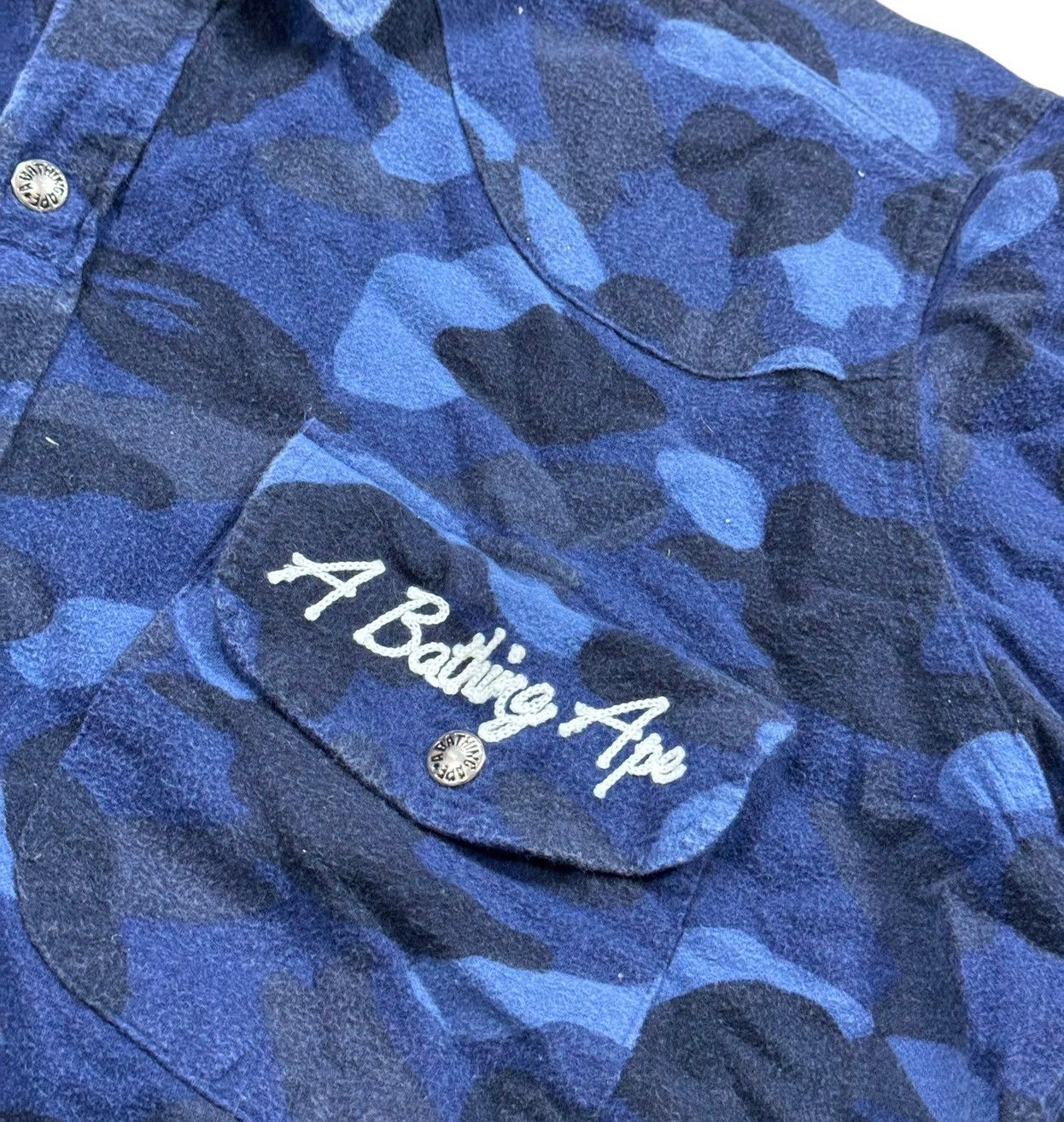 Bape BAPE blue camo Short sleevde shirt Size US L / EU 52-54 / 3 - 2 Thumbnail