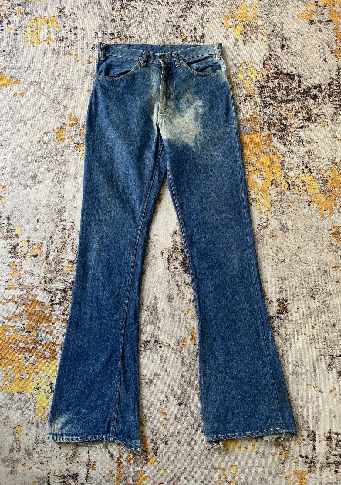 Vintage RARE !!! Vintage 70s Levi’s 646 Orange Tab Flare Denim Size US 30 / EU 46 - 1 Thumbnail