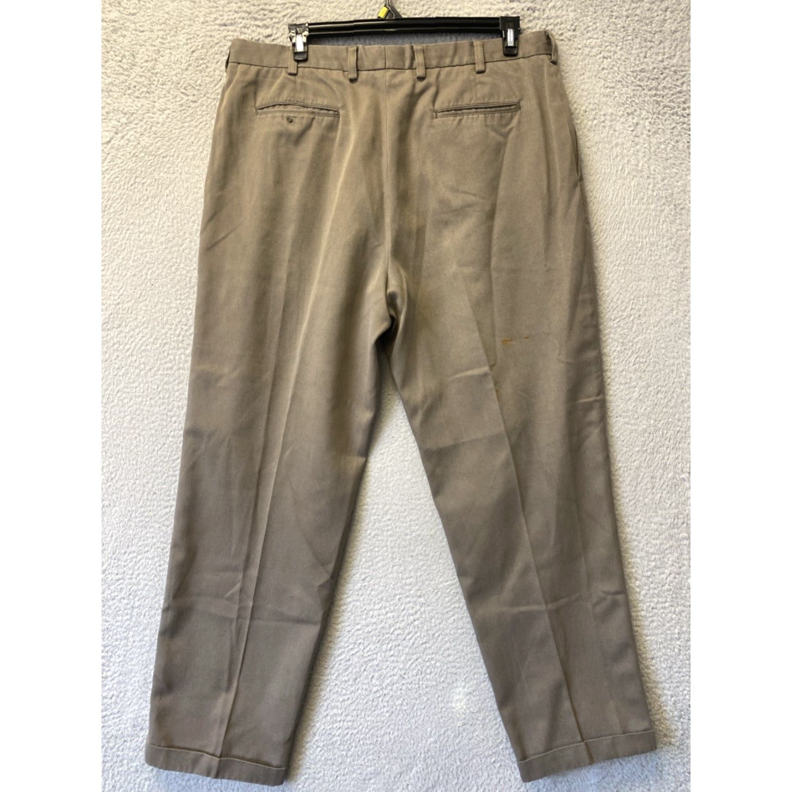 Callaway VINTAGE Callaway Golf Pants Mens 40x32 Taupe Pleated Chino Straight Size US 40 / EU 56 - 6 Thumbnail