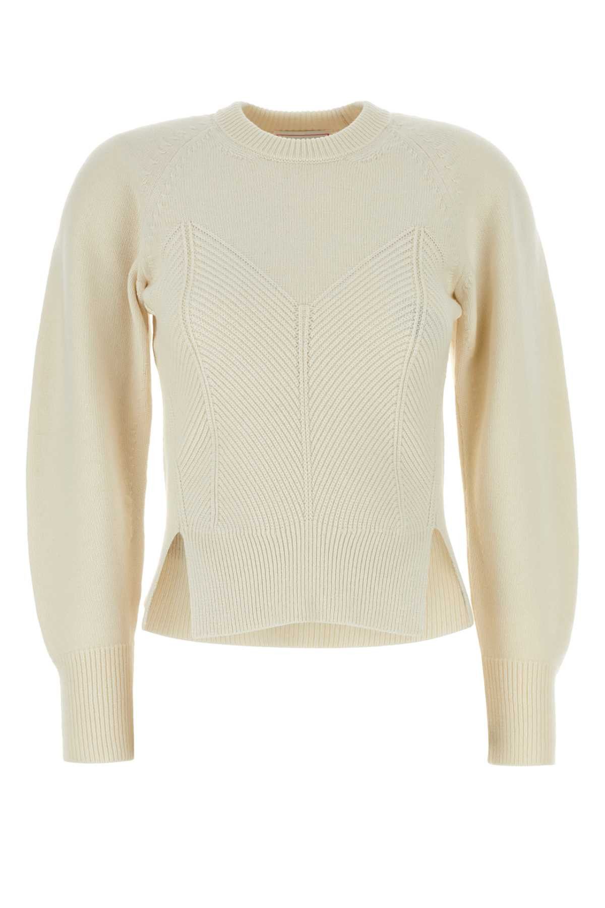 Alexander McQueen Ivory Wool Blend Sweater Size XS / US 0-2 / IT 36-38 - 1 Thumbnail