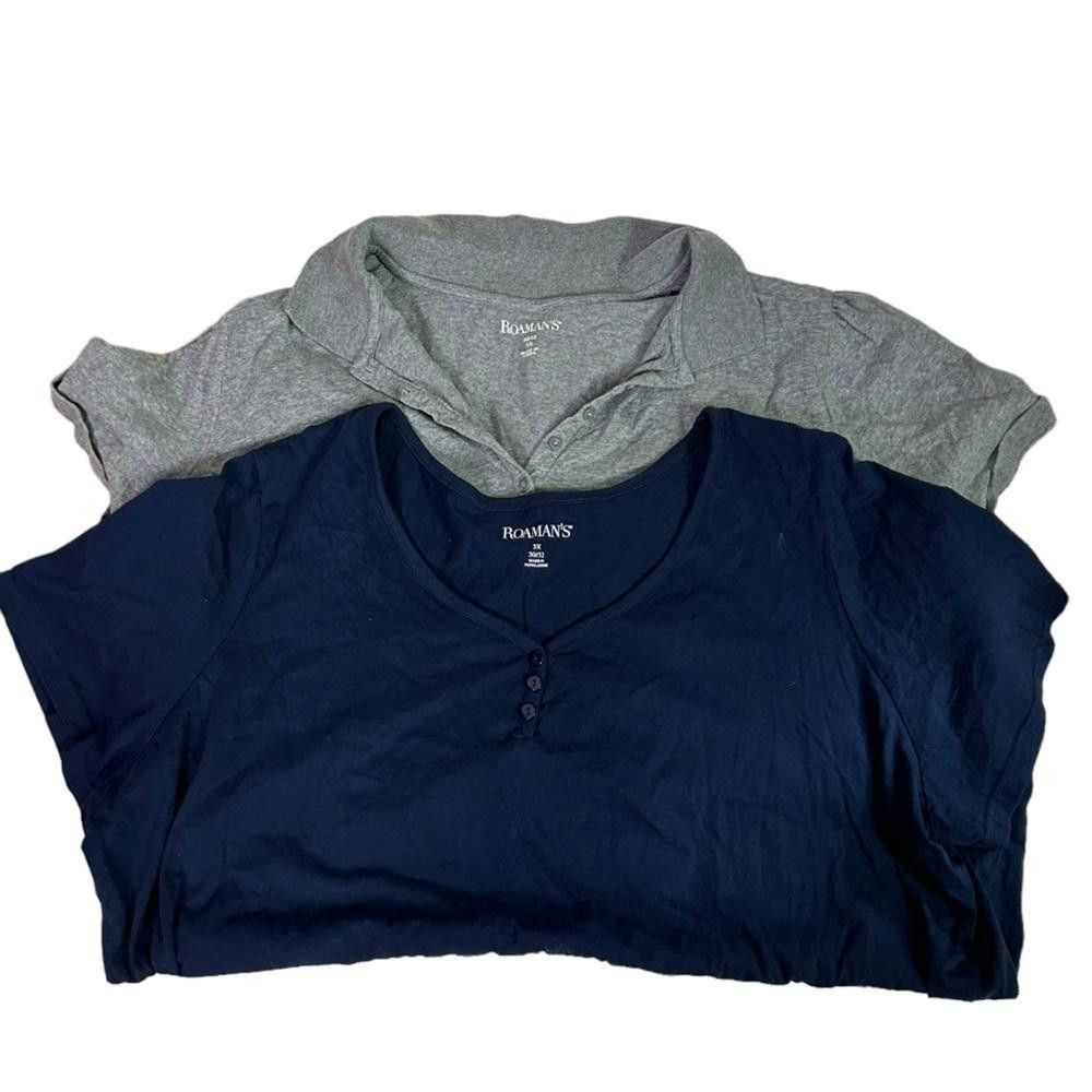 Designer Roaman’s l Bundle of 2 Polo/Top 3X Size 3XL / US 20-22 - 1 Thumbnail