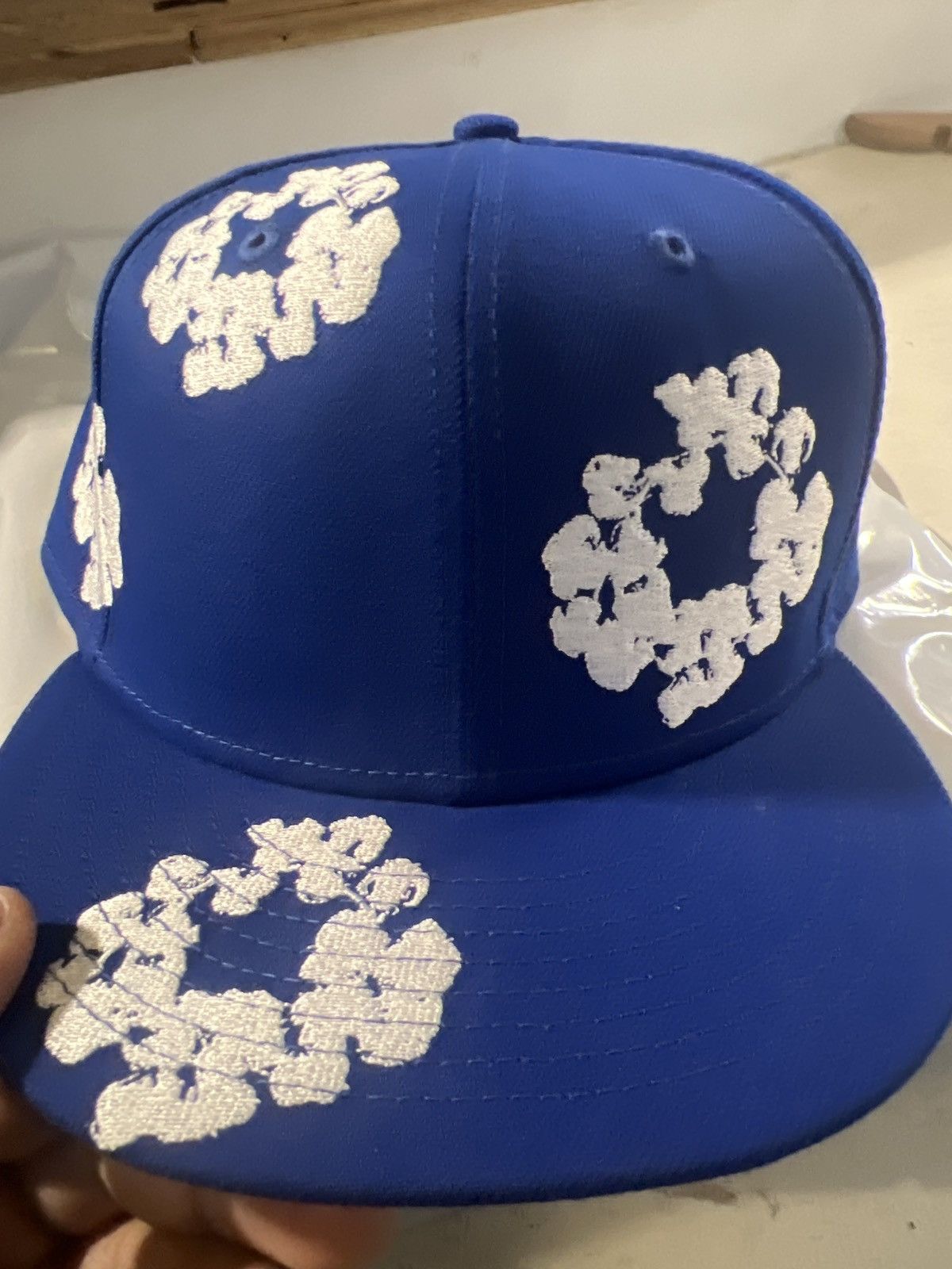 image of Denim Tears Blue Hat, Men's