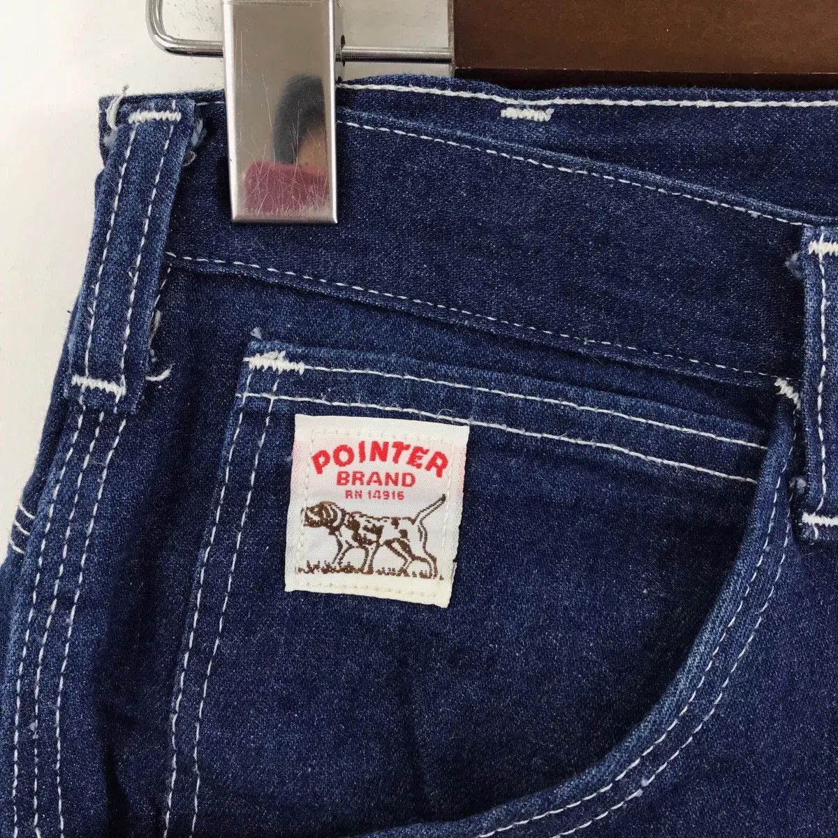 Pointer Vintage 70’ POINTER BRAND Made In USA Short Denim Jeans Size 28" / US 6 / IT 42 - 3 Thumbnail