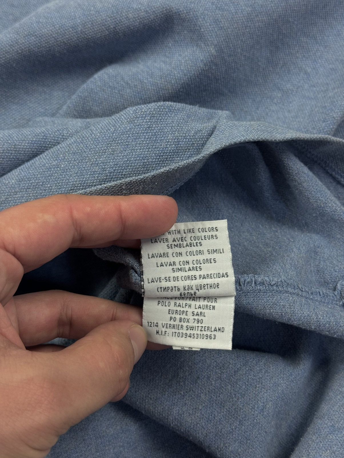 Polo Ralph Lauren × Vintage Polo Ralph Lauren Short Sleeve Blue Polo Shirt Size US L / EU 52-54 / 3 - 13 Thumbnail