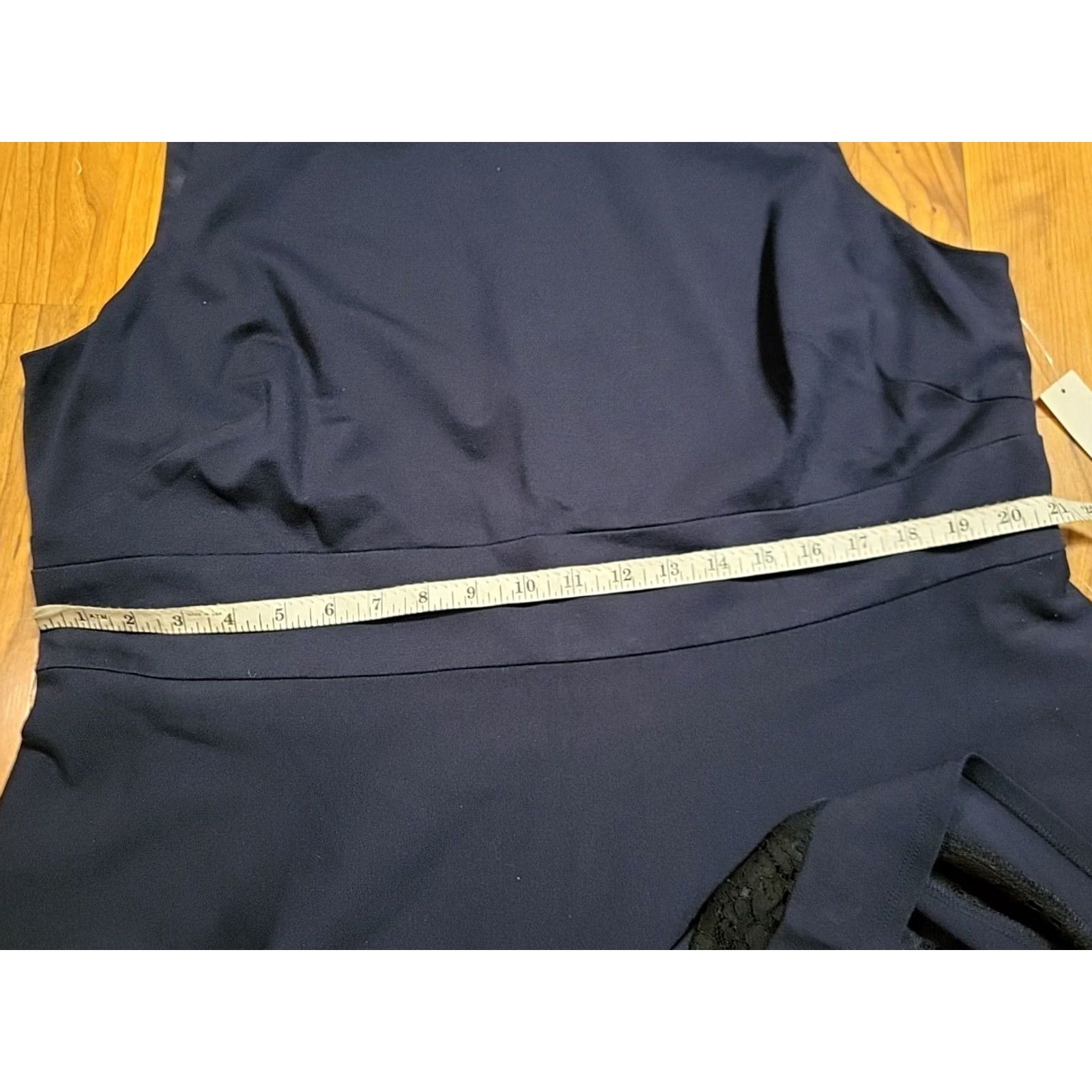 Vintage Eliza J Slip Dress Navy Blue 20W Knee Length Lined Plus Size Women Sleeveless Round Neck Party/Cocktail Casual Formal NWT MSRP 159 Size 3XL / US 20-22 - 6 Thumbnail