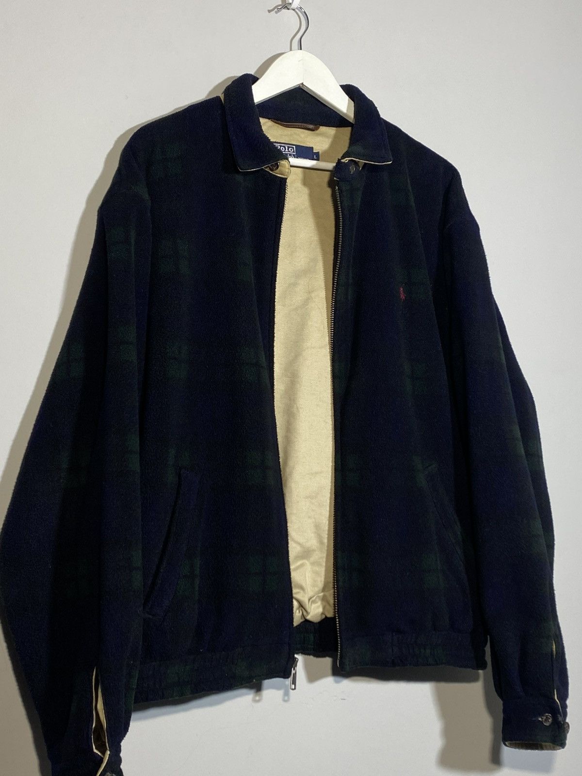 Polo Ralph Lauren Vintage Polo Ralph Lauren Tartan Check Fleece Jacket Rare Size US L / EU 52-54 / 3 - 3 Thumbnail