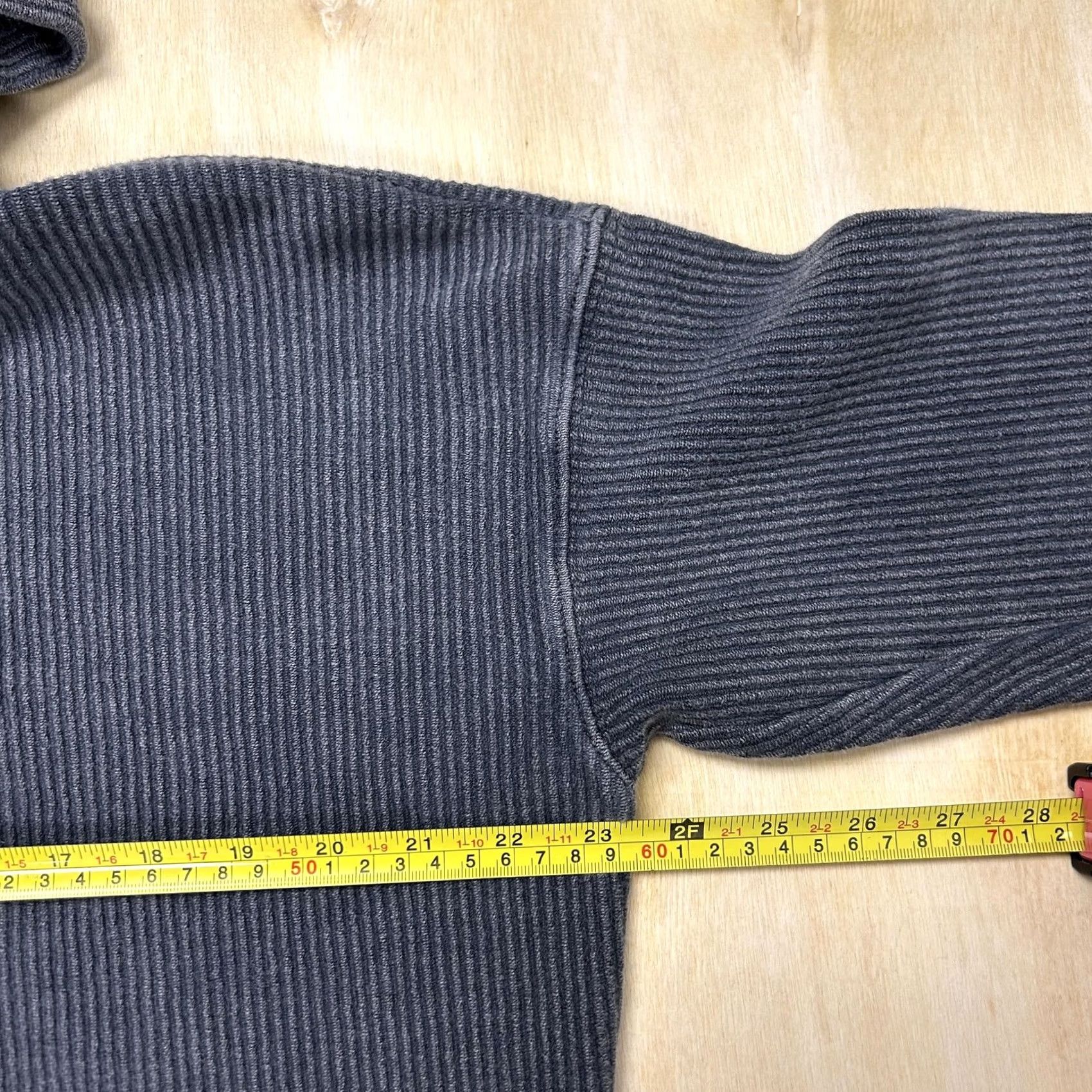 Vintage Aerie Hoodie Womens Small Gray Ribbed Knit V Neck Pullover Sweatshirt Top Shirt Womens S Gray Ribbed Knit V-Neck Hoodie Pullover Size S / US 4 / IT 40 - 4 Thumbnail