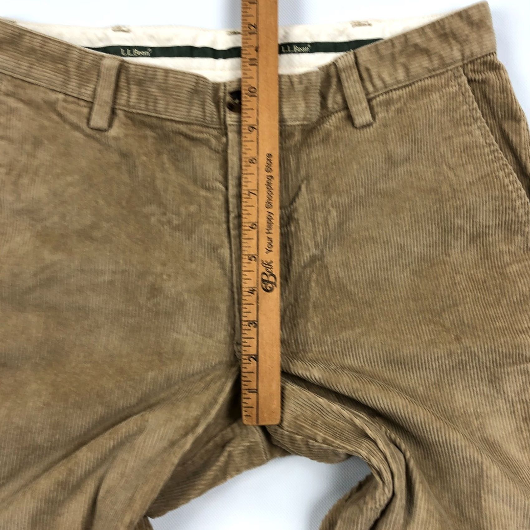 Vintage LL Bean Pants Mens 34x32 Brown Corduroy Casual Flat Front Classic Straight Preppy Button Zip BROWN Linen? Size US 34 / EU 50 - 7 Thumbnail