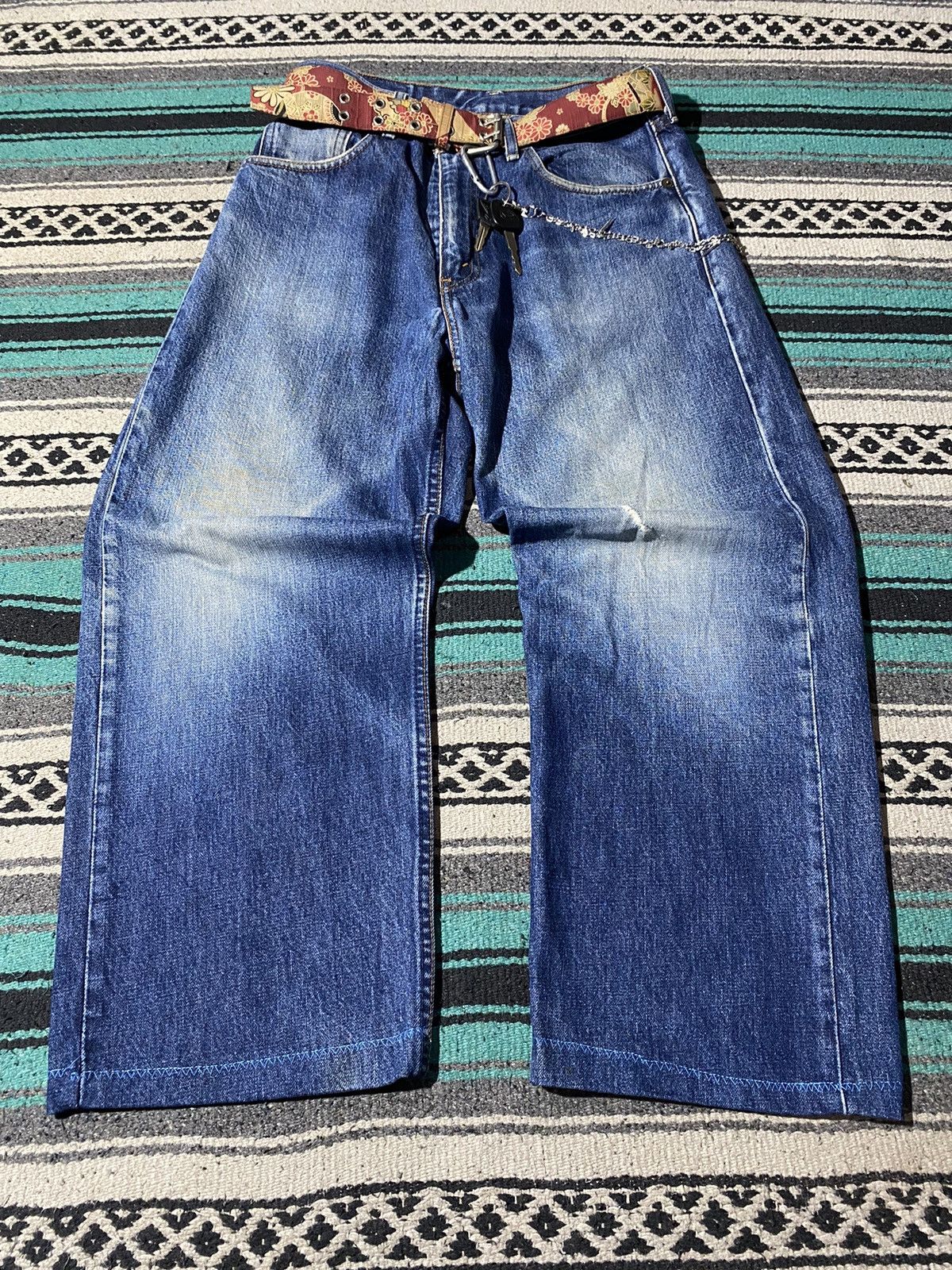 Japanese Brand × Levi's × Levi's Vintage Clothing Levis 504 Baggy Flared Denim Pants Size US 33 - 1 Thumbnail