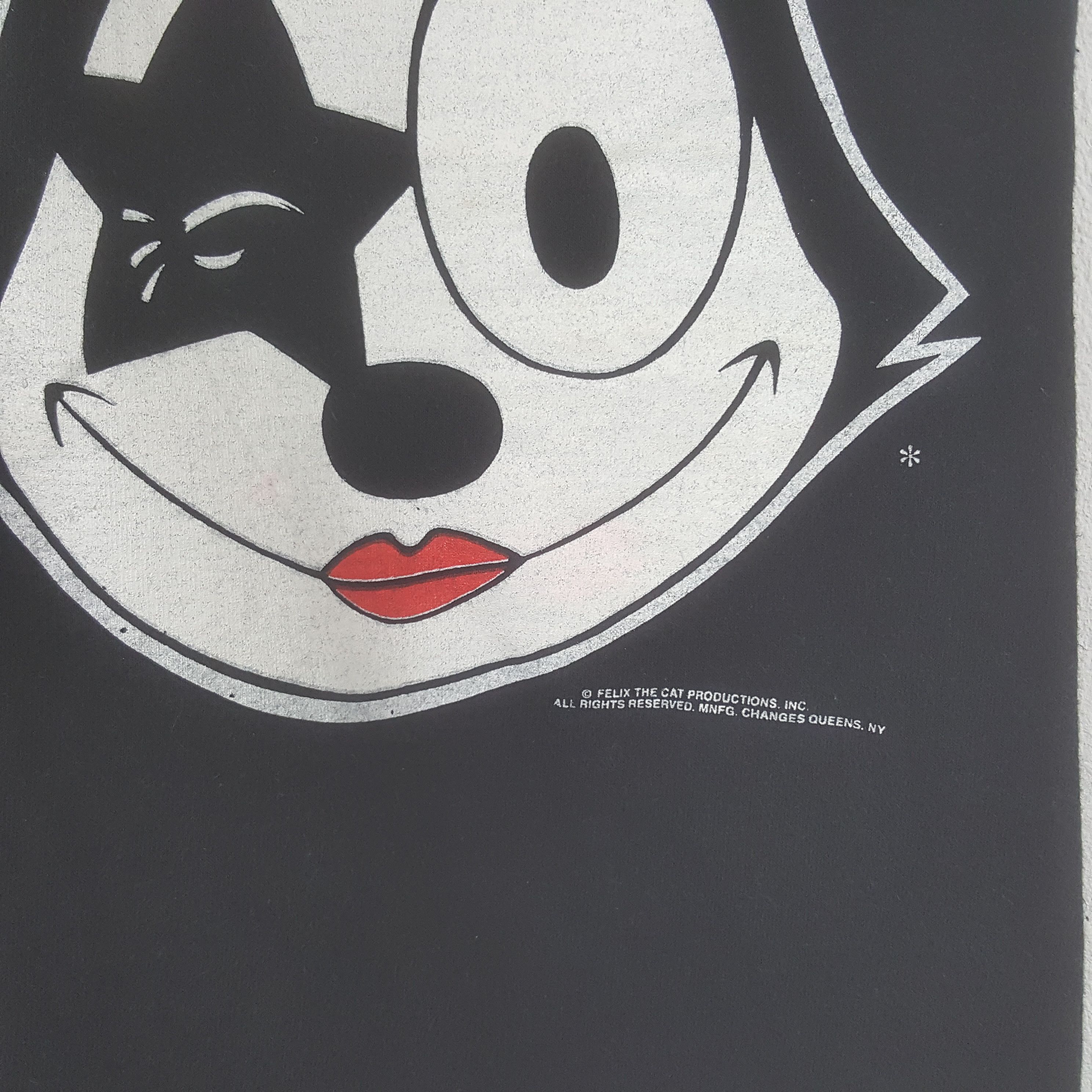 Vintage Felix The Cat Production Parody KISS Band Tshirt