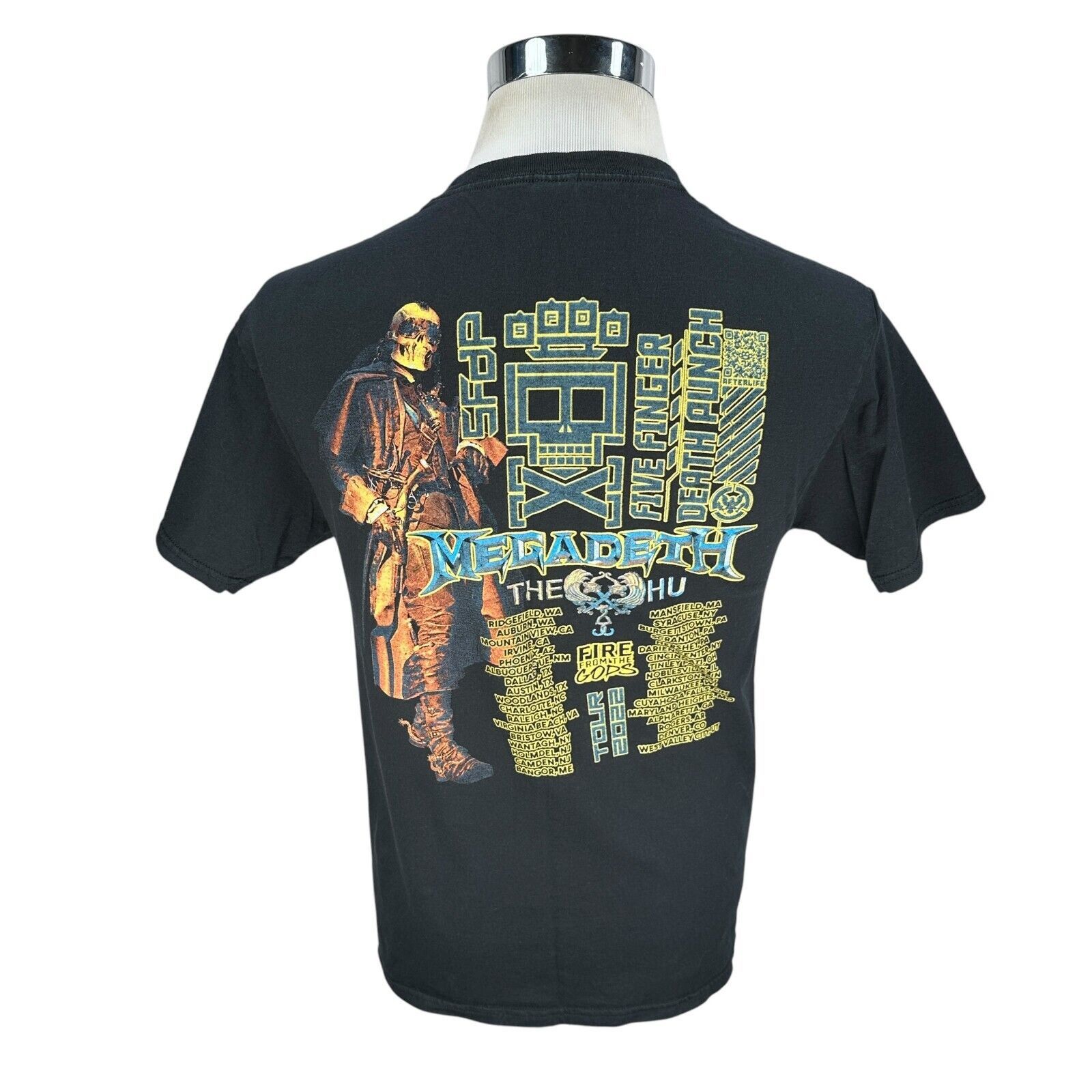 Fruit Of The Loom Megadeth 2022 Tour T-Shirt Men’s Medium Black Five Tee Size US M / EU 48-50 / 2 - 4 Thumbnail