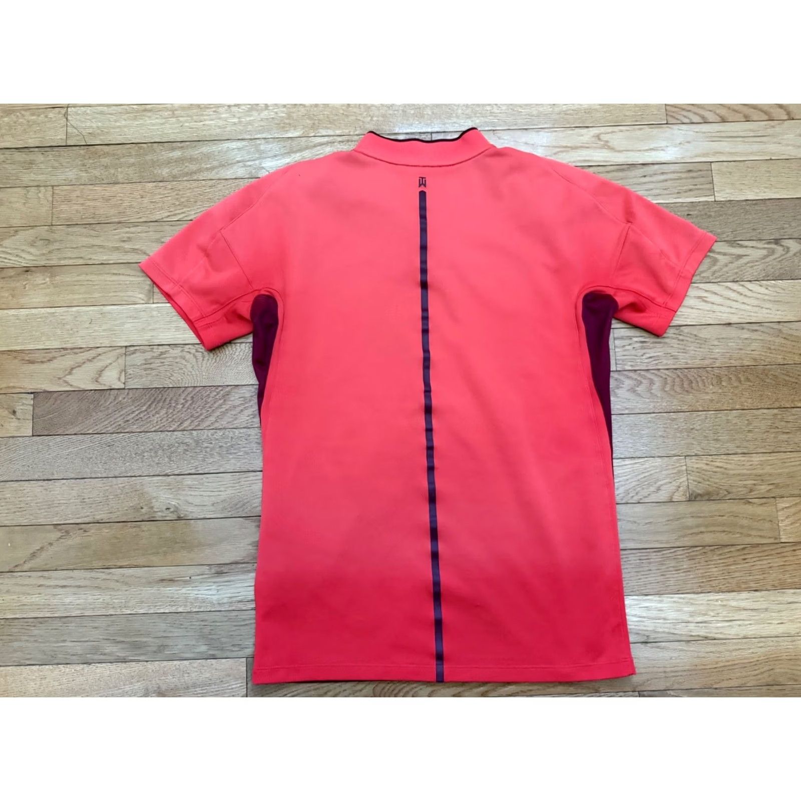 Nike Nike Golf Polo Shirt Mens S Red Dri-FIT Tiger Woods V Pattern Coral Size US S / EU 44-46 / 1 - 2 Thumbnail