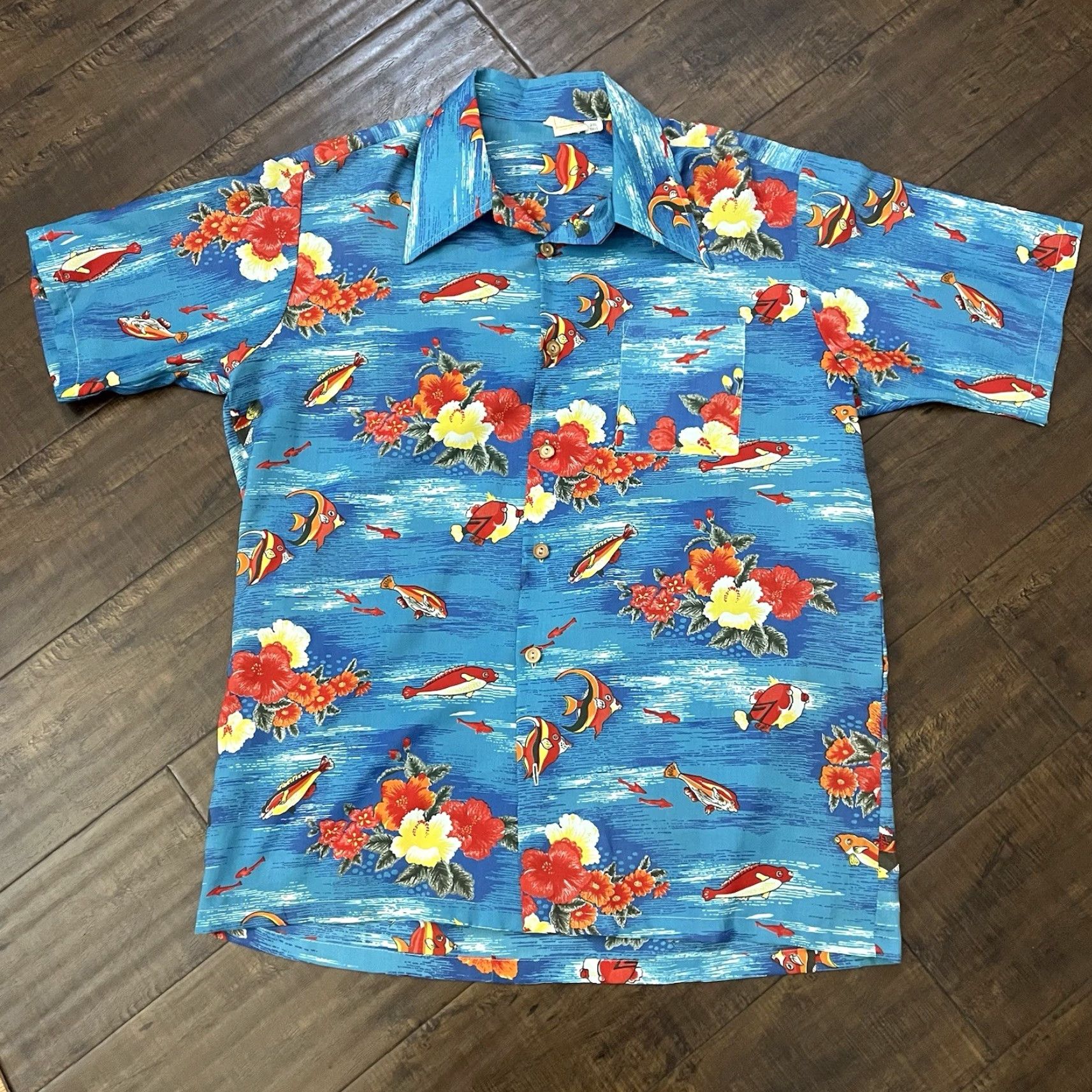 Vintage VINTAGE Corzini Hawaiian Shirt Mens 2XL Aloha Button-Up Short Sleeve Camp Collar Tropical 70s 80s Men's Size US XXL / EU 58 / 5 - 2 Thumbnail