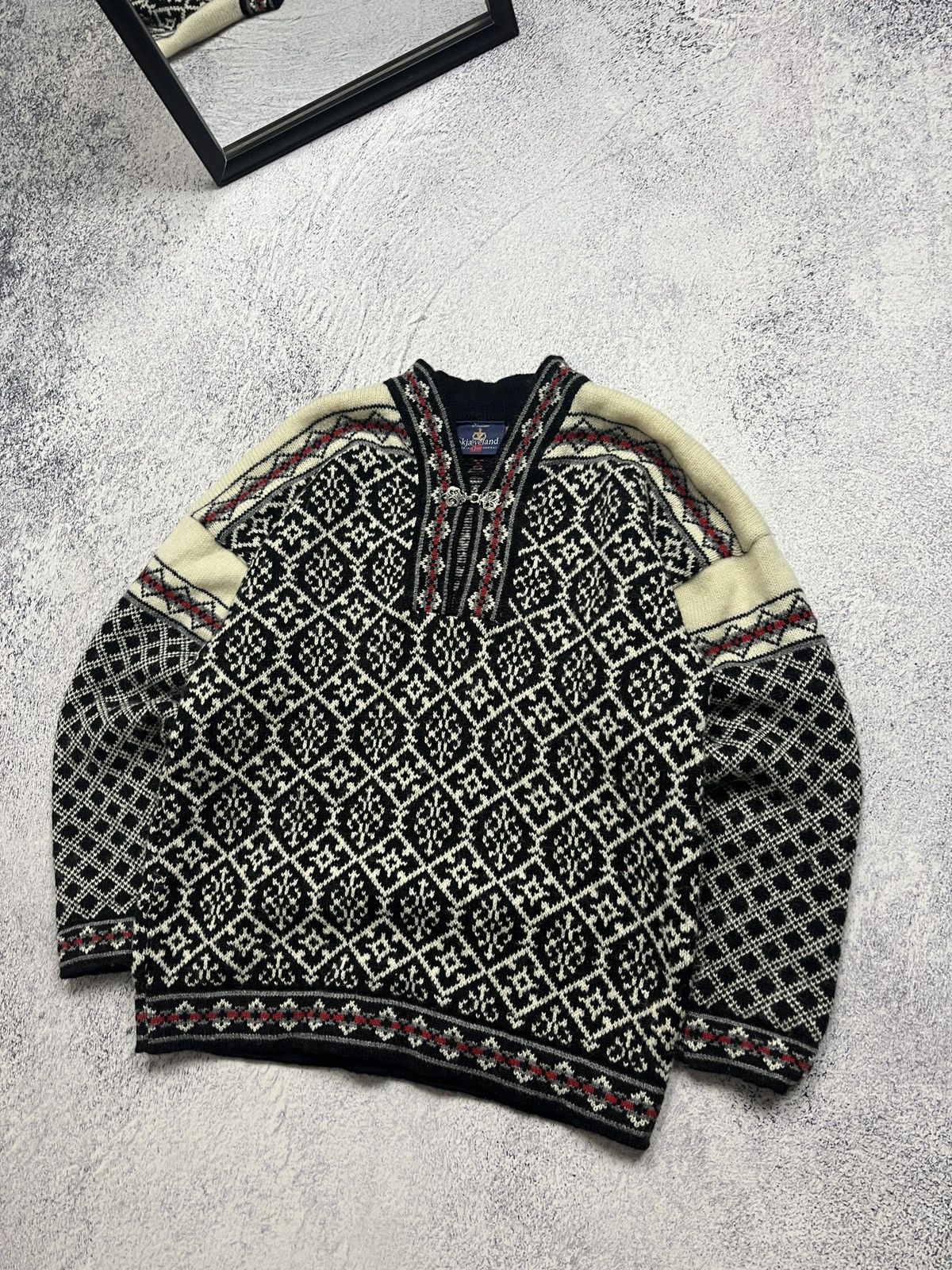Vintage Vintage Skjaeveland Norway Cardigan Wool Sweater Metal Clips Size US M / EU 48-50 / 2 - 3 Thumbnail