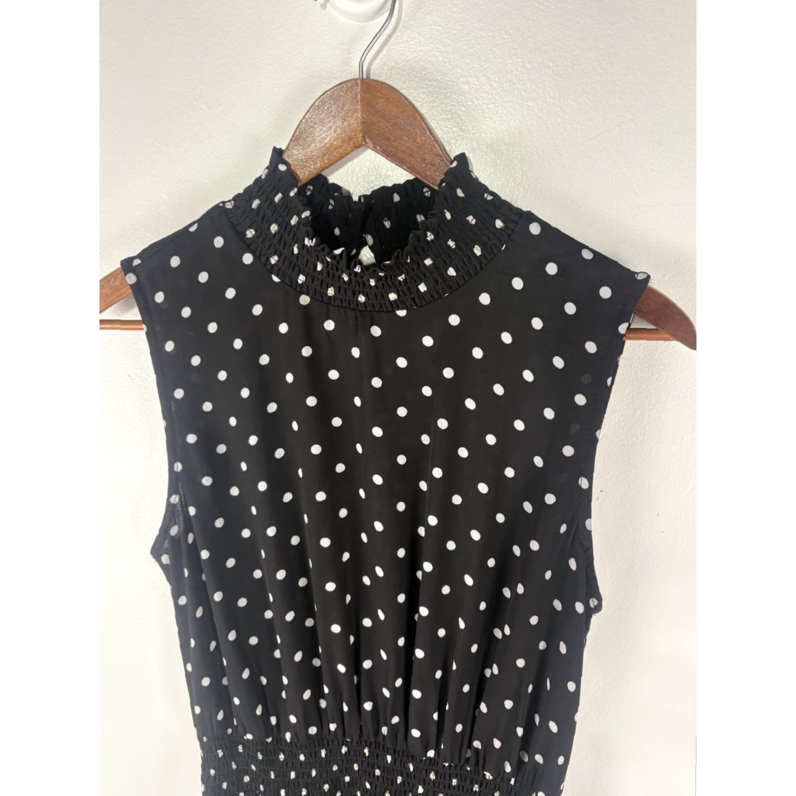 Nanette Lepore Nanette Lepore Blk/Wht Polka Dot Midi Sheer Dress Womens Size 8 Size M / US 6-8 / IT 42-44 - 2 Thumbnail