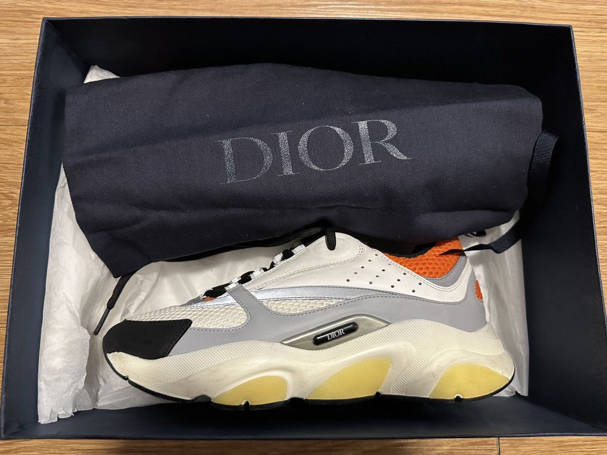 Dior Dior B22 Sneaker White, Orange and Black Size US 8 / EU 41 - 1 Thumbnail