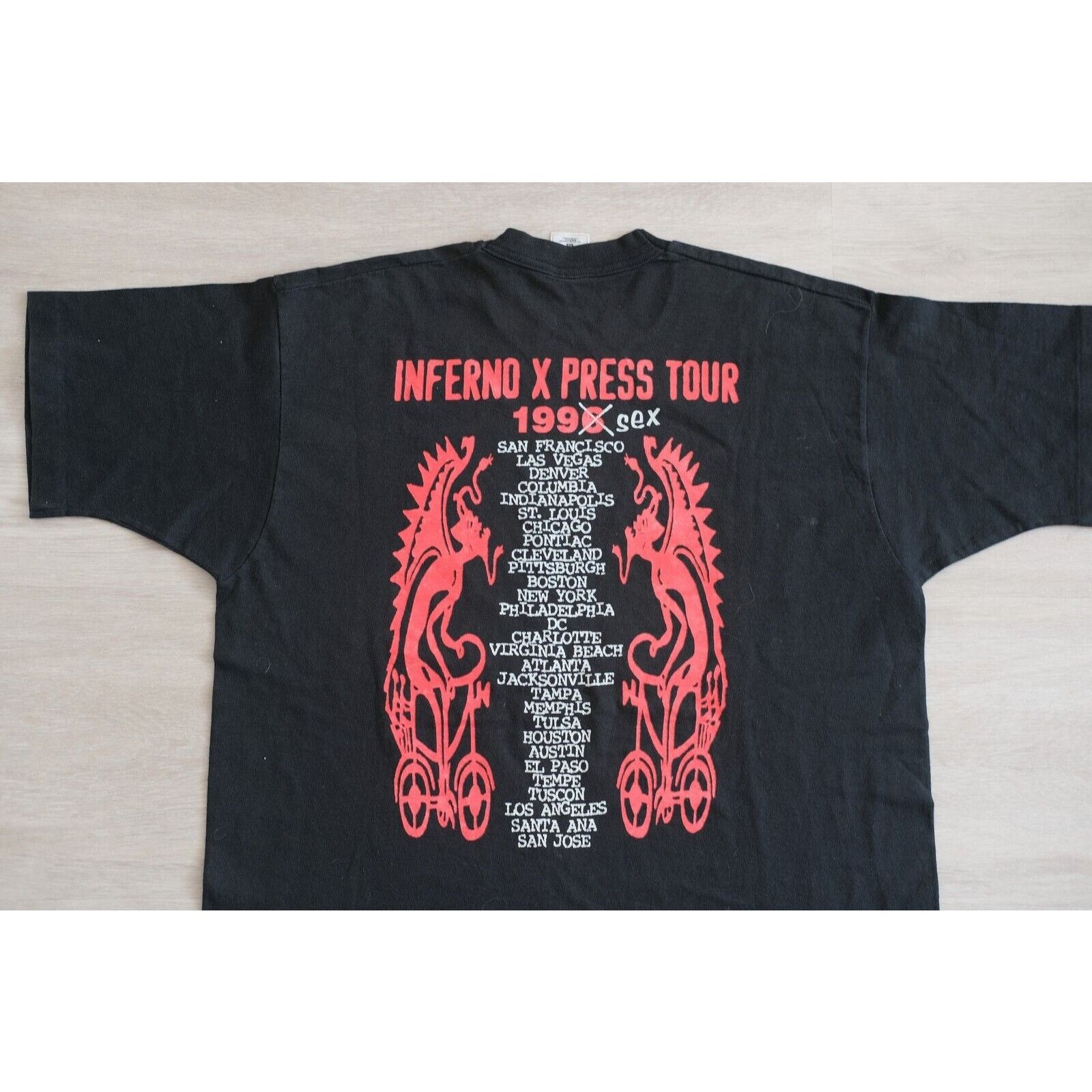 Fruit Of The Loom Vintage 1996 Thrill Kill Inferno Tour Dragon Tee Unisex XL Size US XL / EU 56 / 4 - 7 Thumbnail
