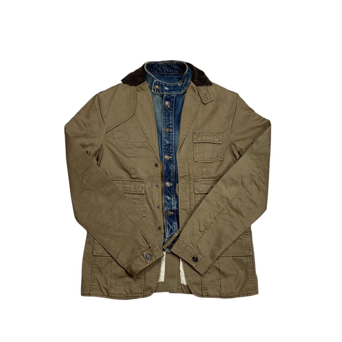 Dsquared2 Dsquared2 Hybrid Denim Military Jacket Size US L / EU 52-54 / 3 - 5 Thumbnail